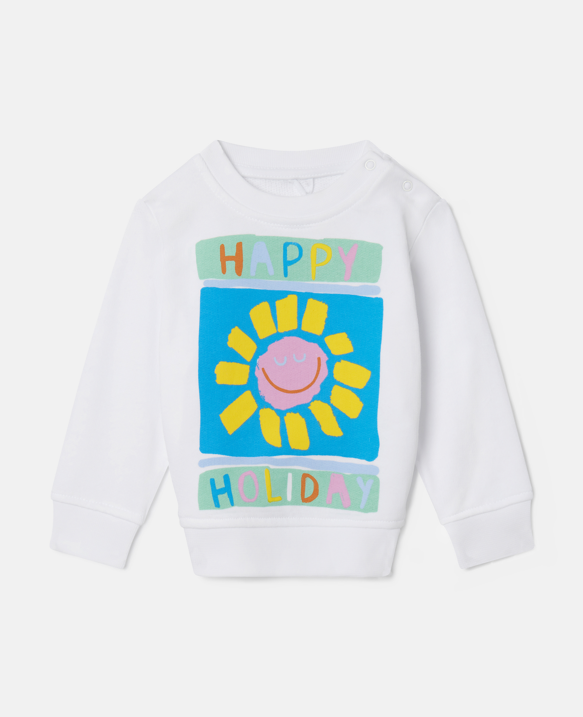Stella Mccartney Kids' Happy Holiday Sweatshirt In White