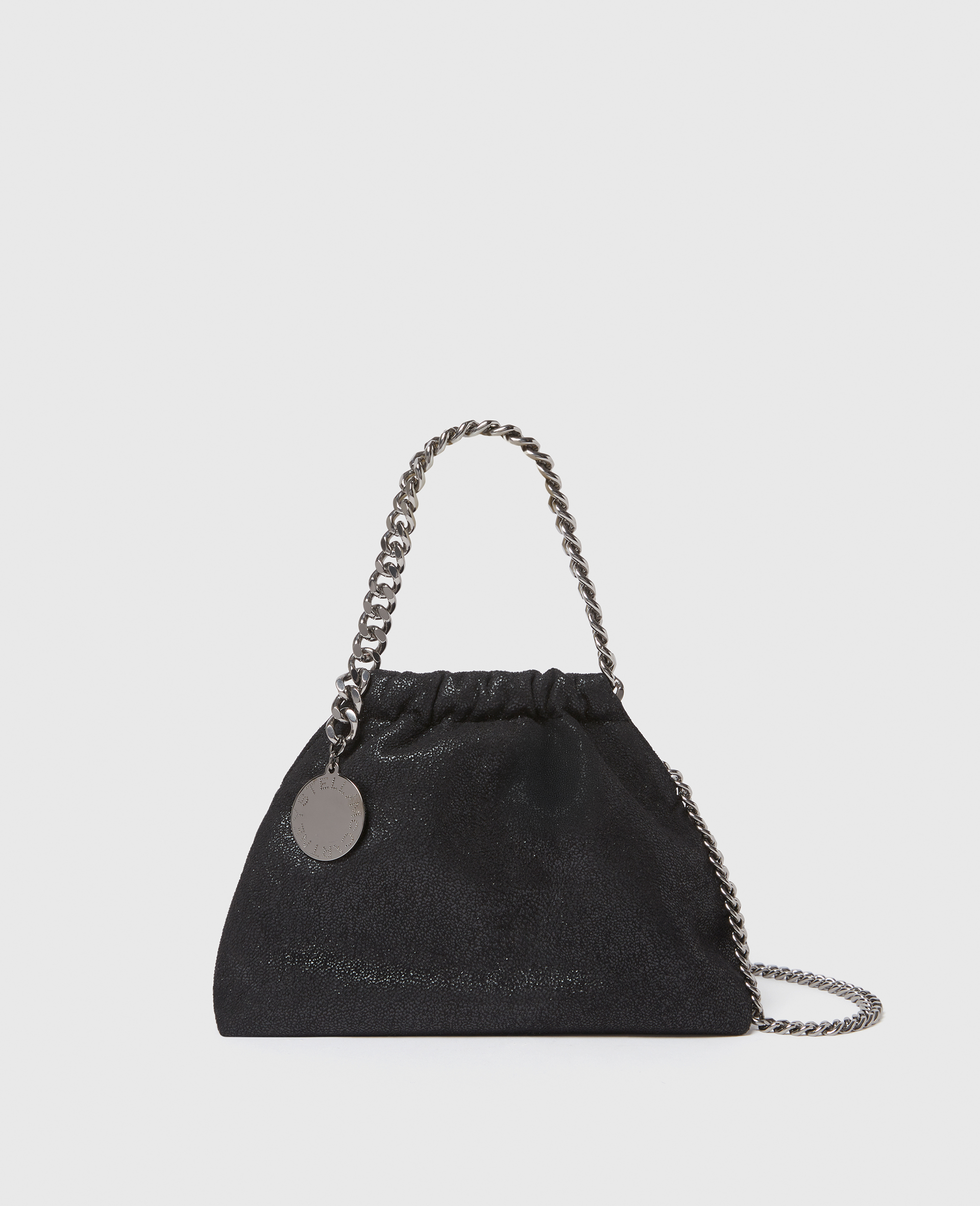 Stella Mccartney Falabella Drawstring Crossbody Bag In Black