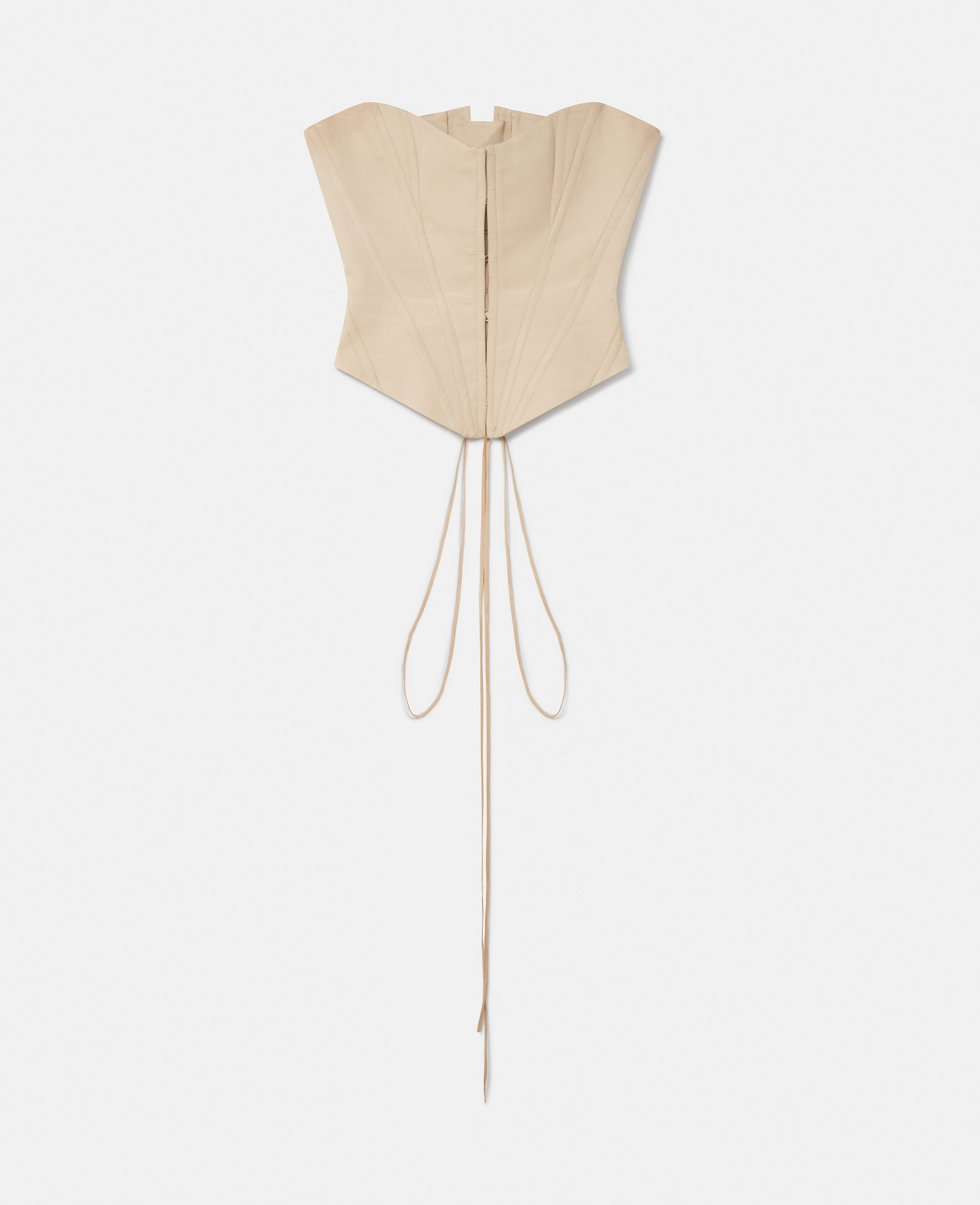 Shop Stella Mccartney Moulded Corset Top In Sand