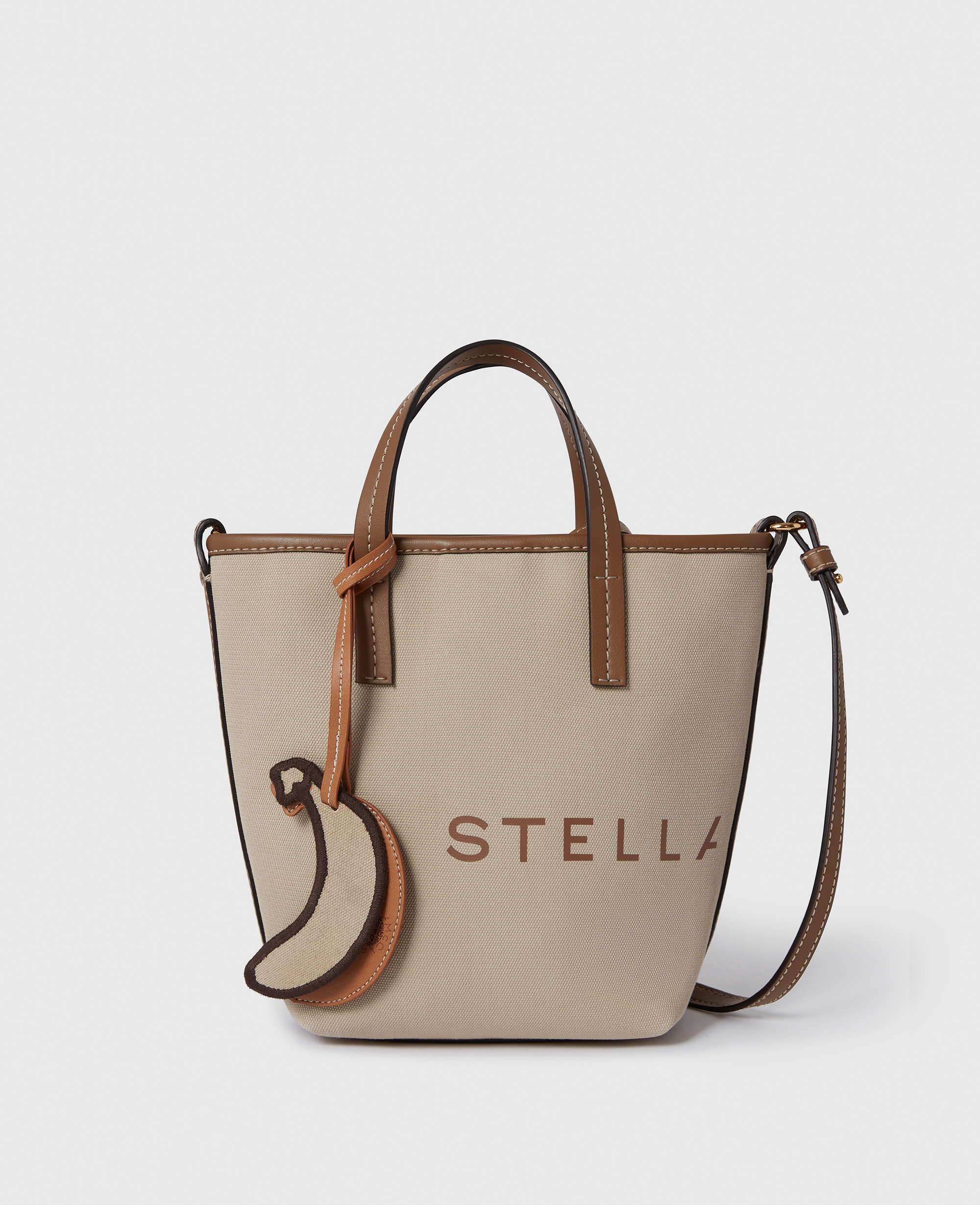 Stella Mccartney Smc Bananatex Crossbody Tote Bag In Pebble