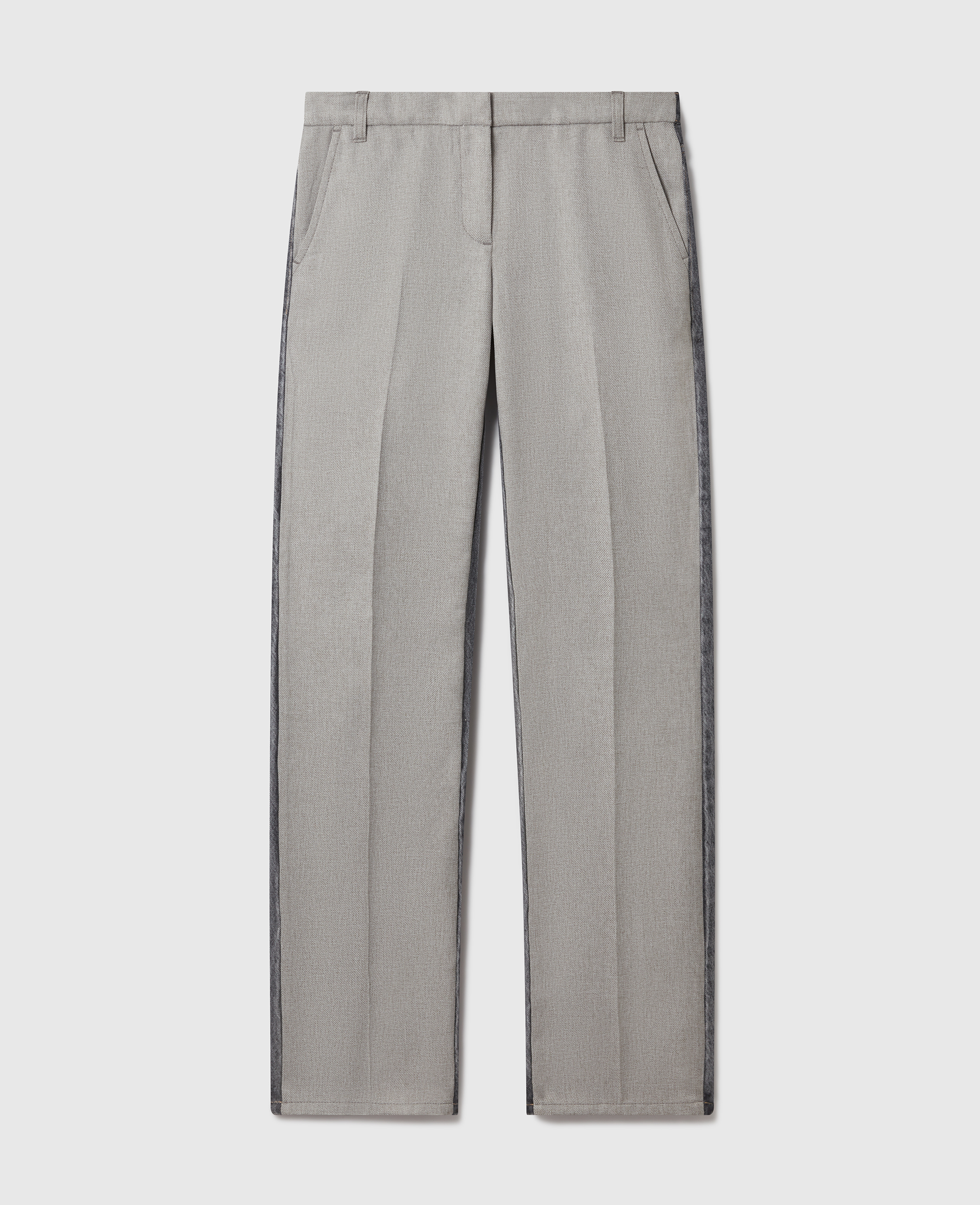 Stella Mccartney Hybrid Tailored Trouser Jeans In Gray