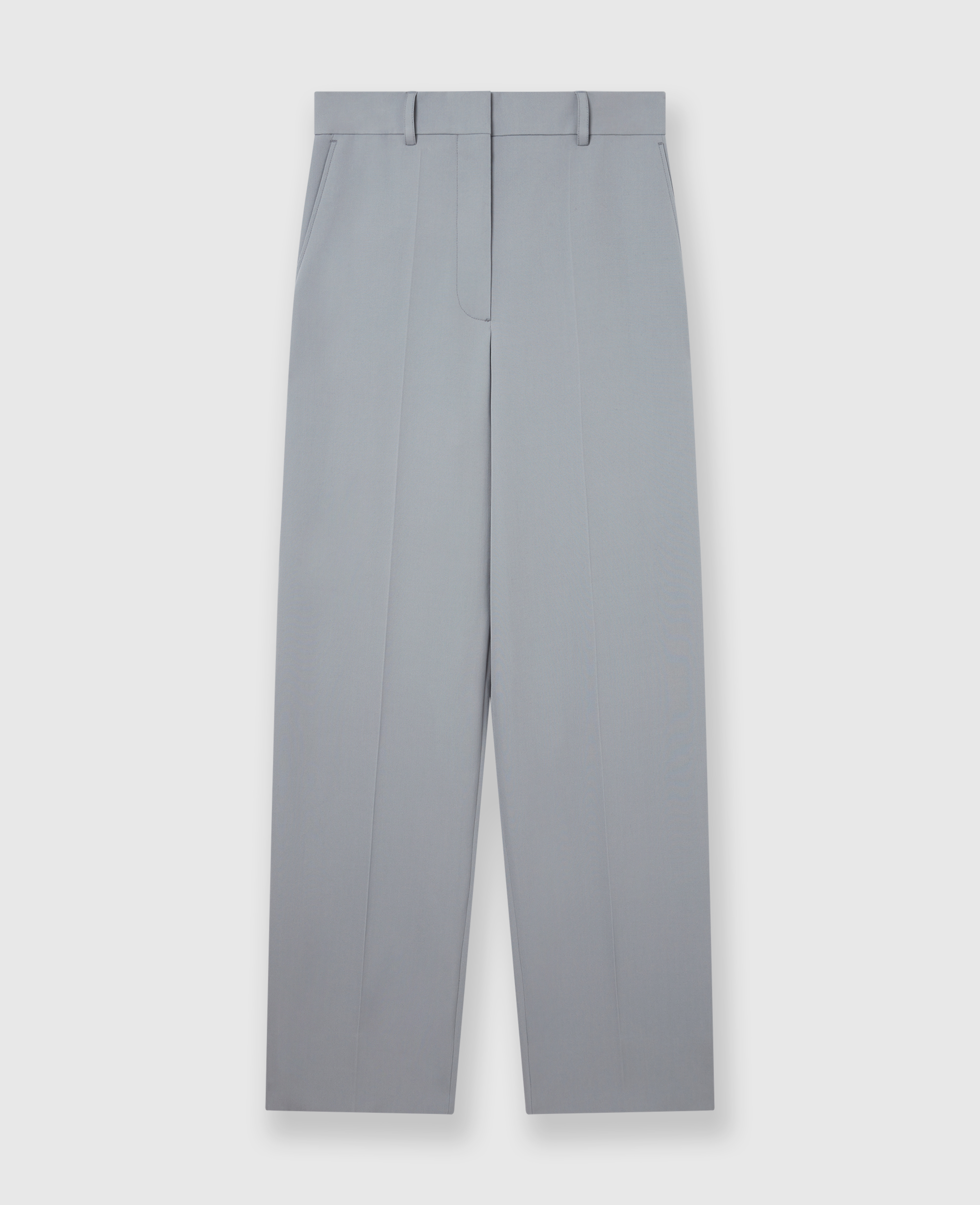 Shop Stella Mccartney Low-rise Straight-leg Trousers In Mist