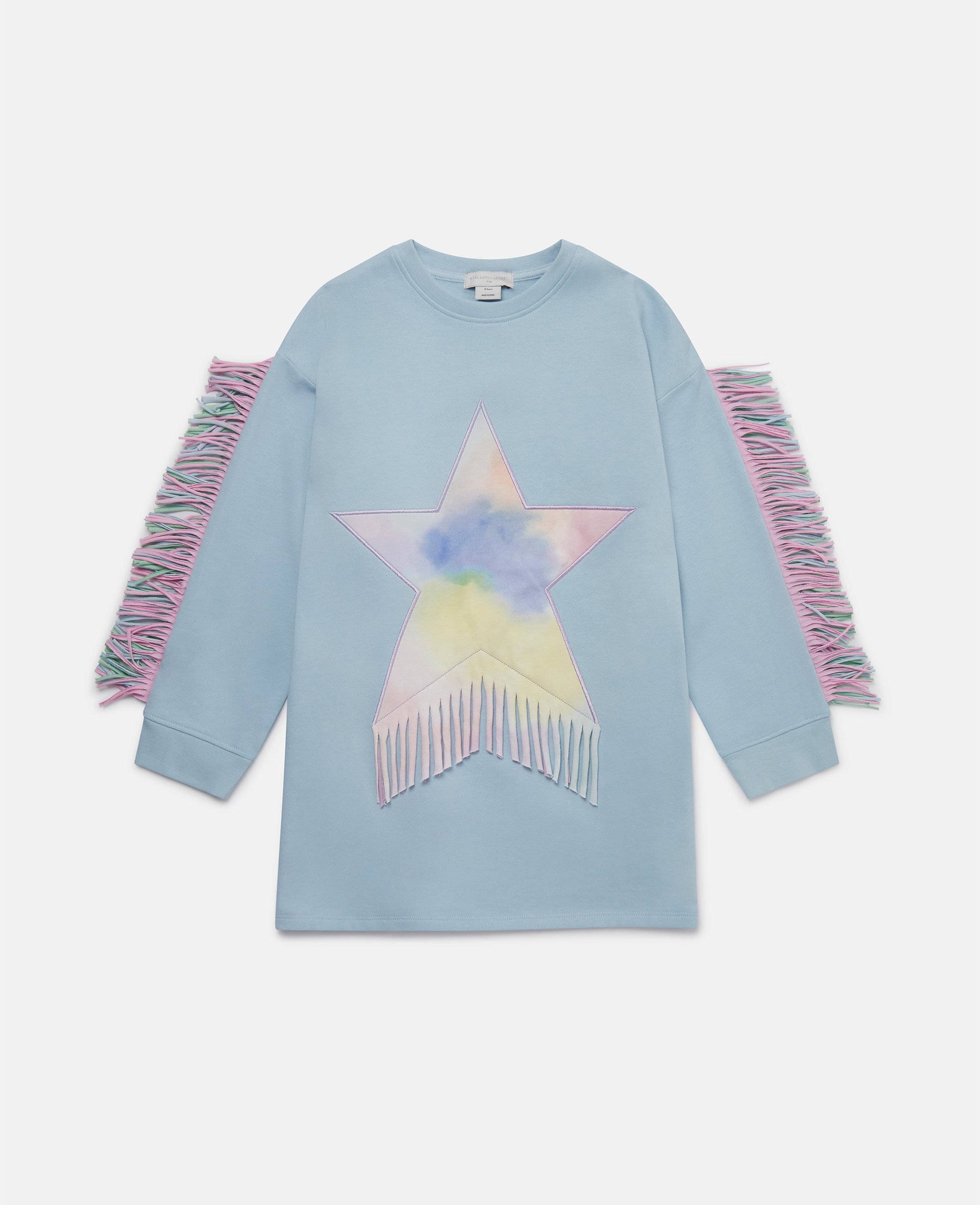 Stella Mccartney Kids' Fringed Star Sweatshirt In Multicolour
