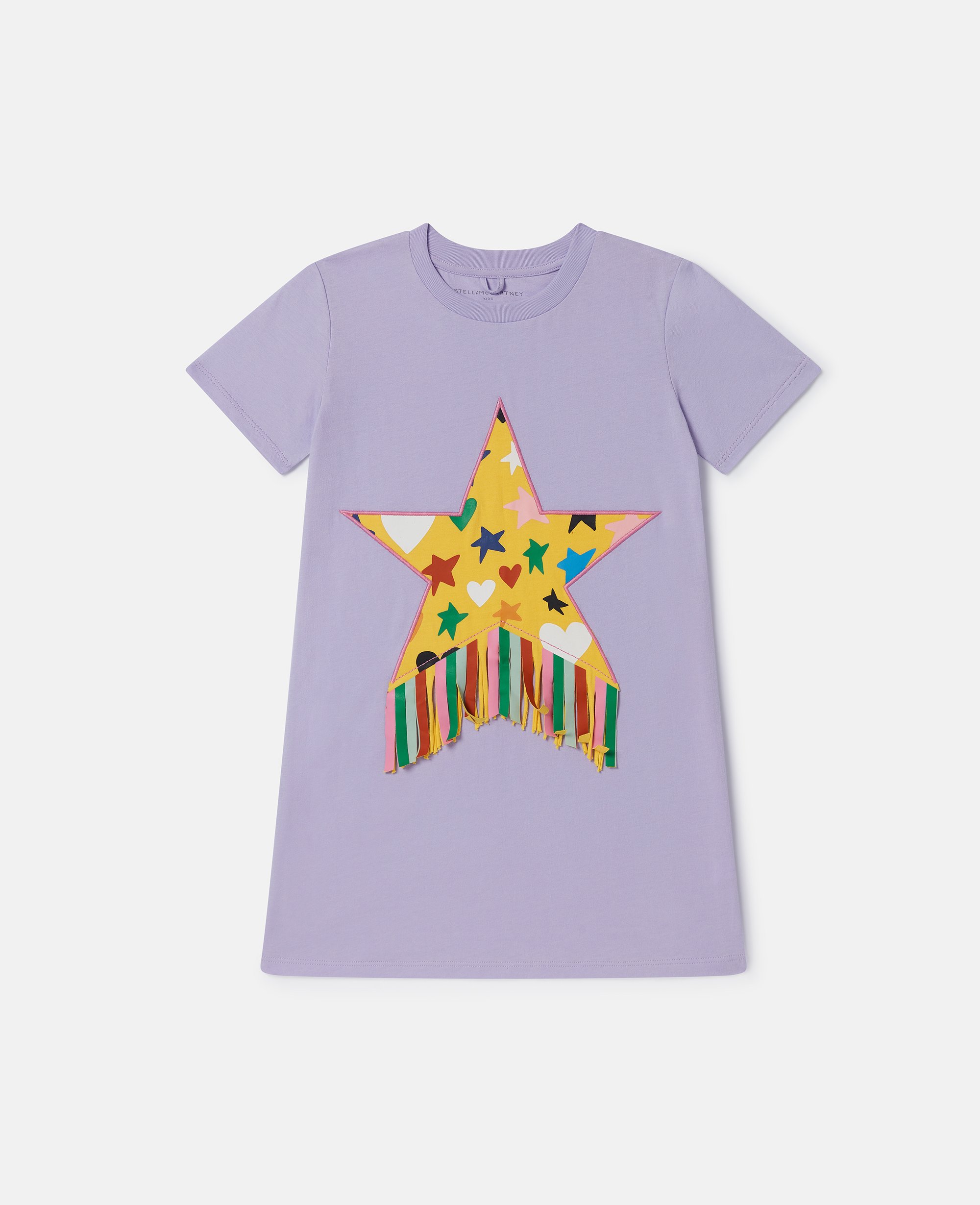 Star Graphic Fringe T-Shirt Dress, , Size: 2 - Stella McCartney - Modalova