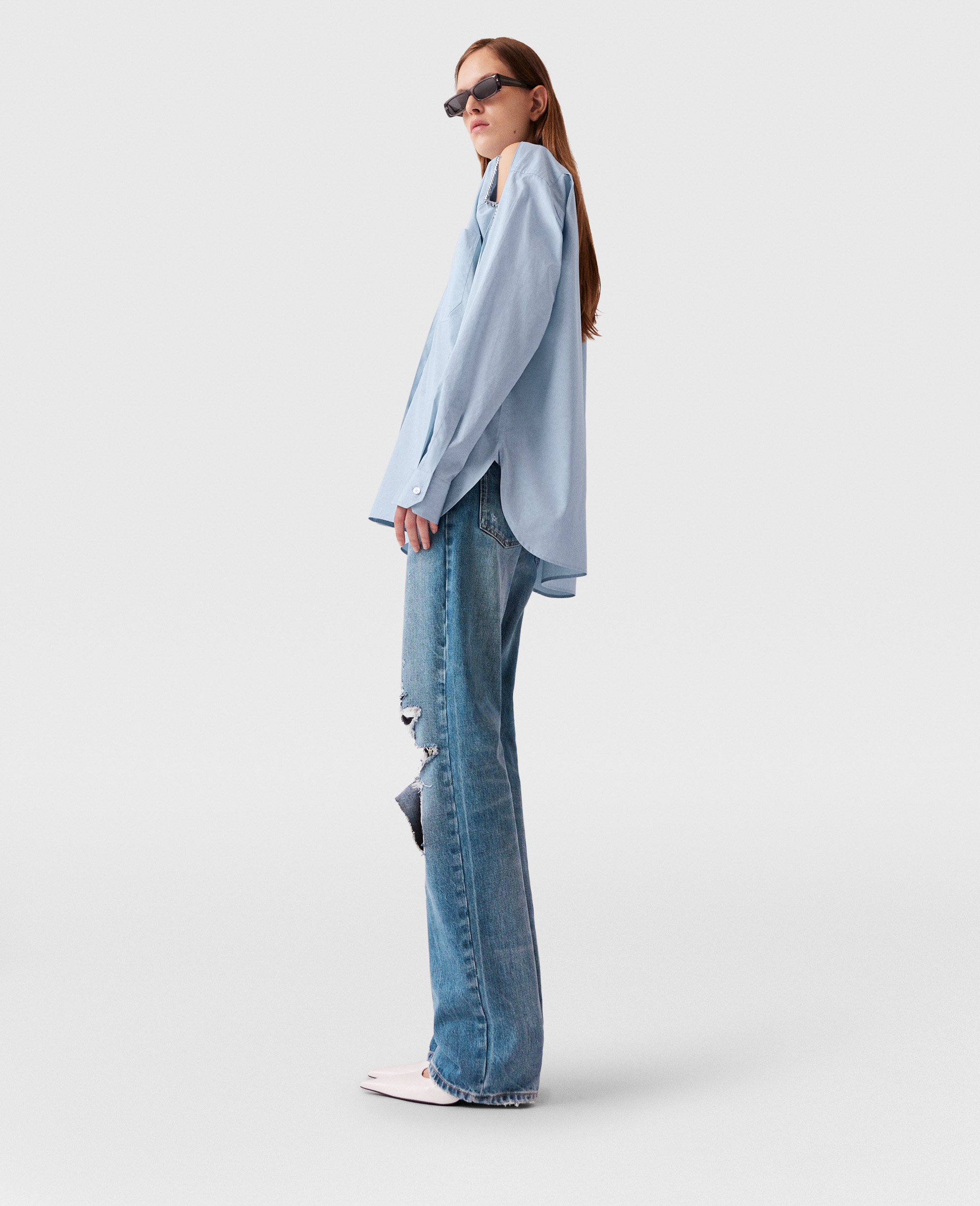Chemise Oxford avec chaine Falabella, , , Taille: 42 - Stella McCartney - Modalova