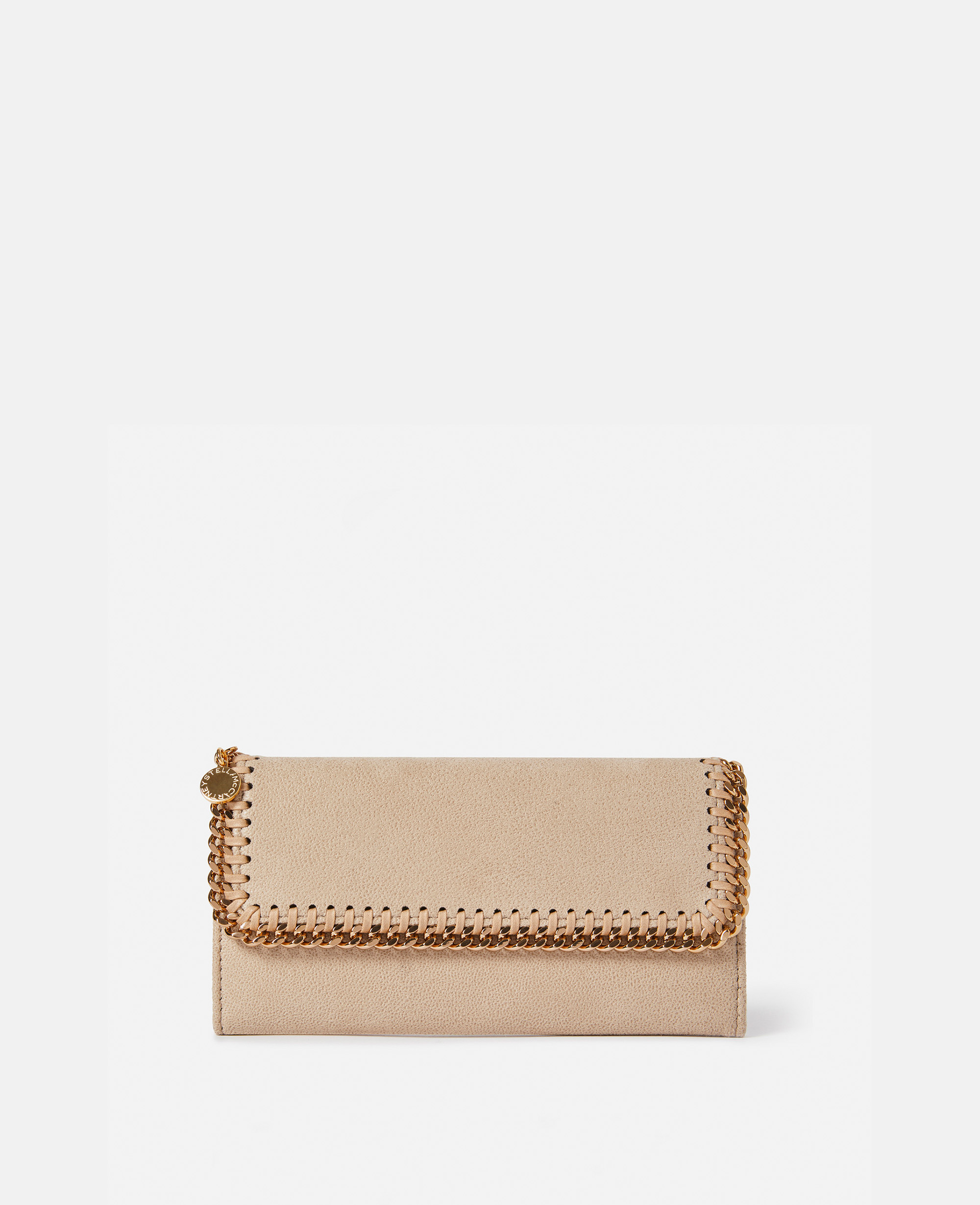 Stella Mccartney Falabella Continental Wallet In Clotted Cream