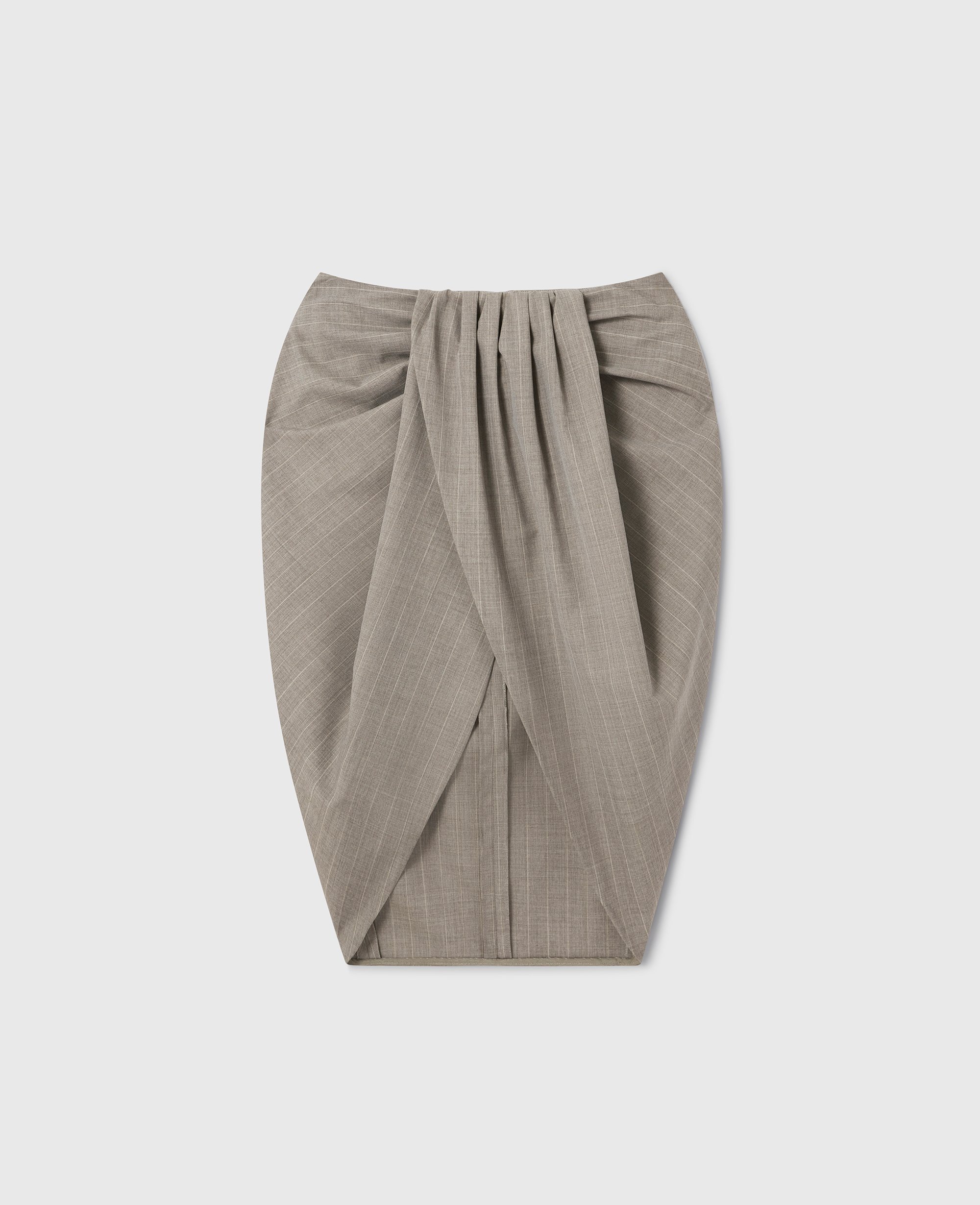Jupe midi portefeuille froncee rayee, , , Taille: 38 - Stella McCartney - Modalova