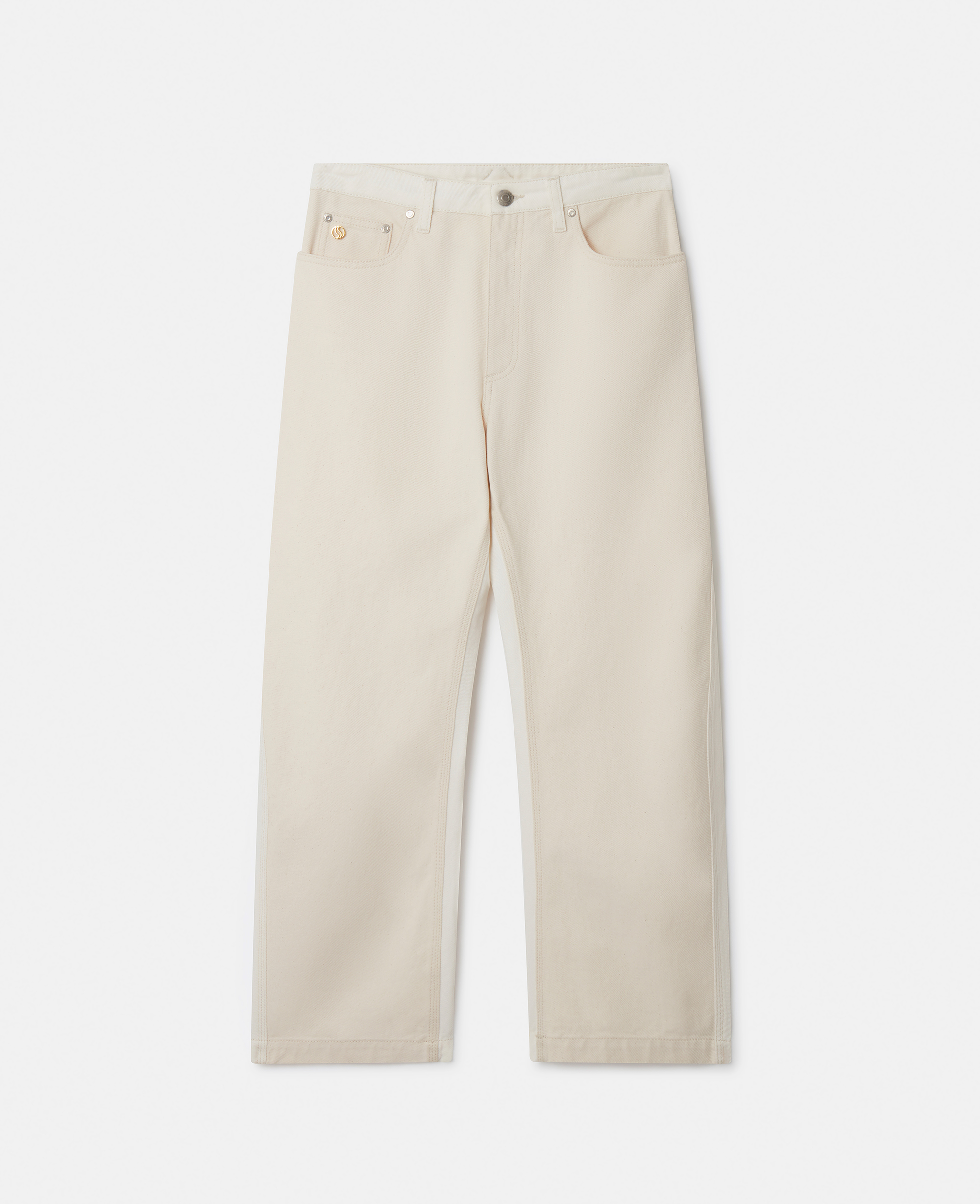 Stella McCartney – Banana Leg Utility Jeans, Woman, Ecru, Size: 26