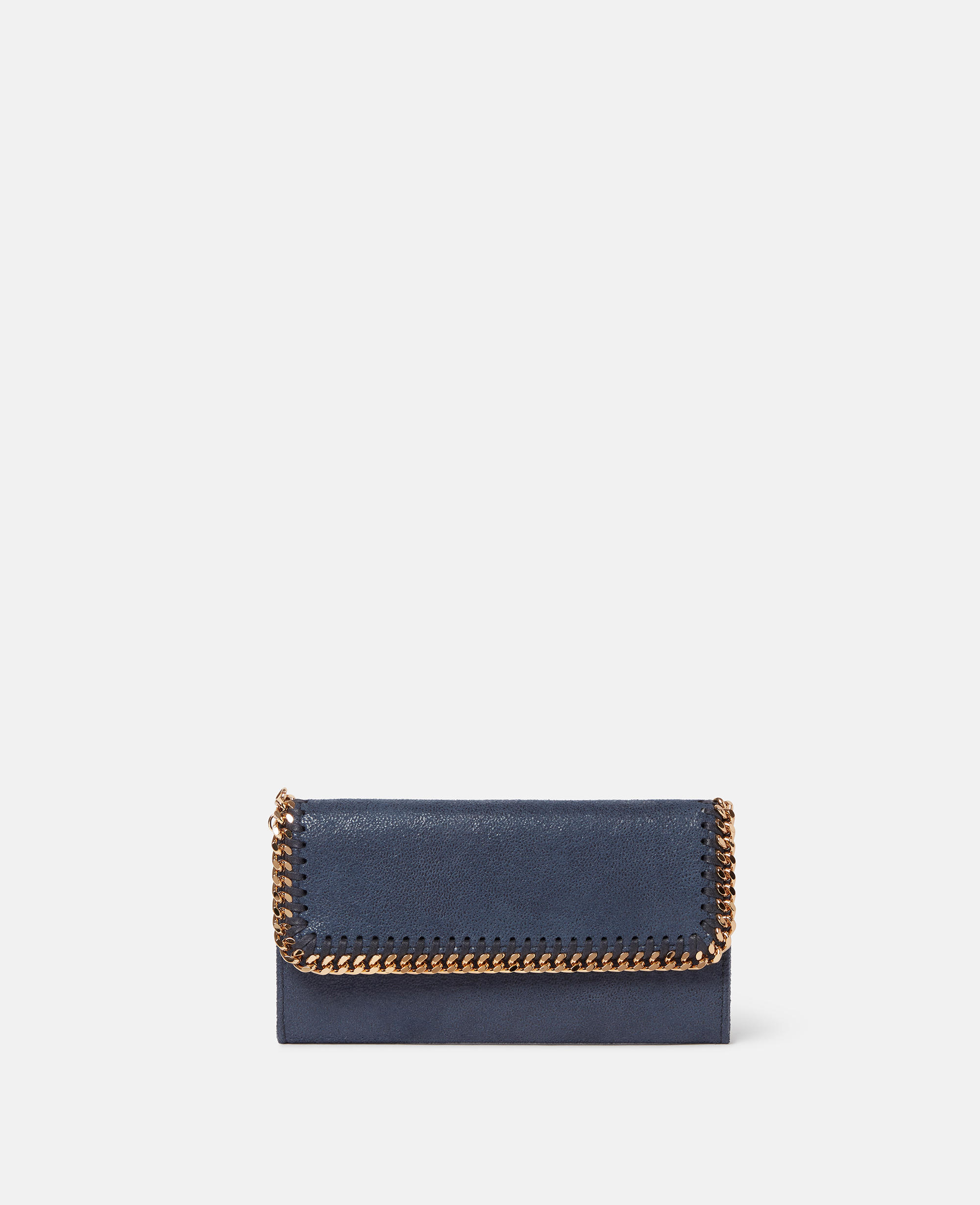 Stella Mccartney Falabella Continental Wallet In Indigo Moon