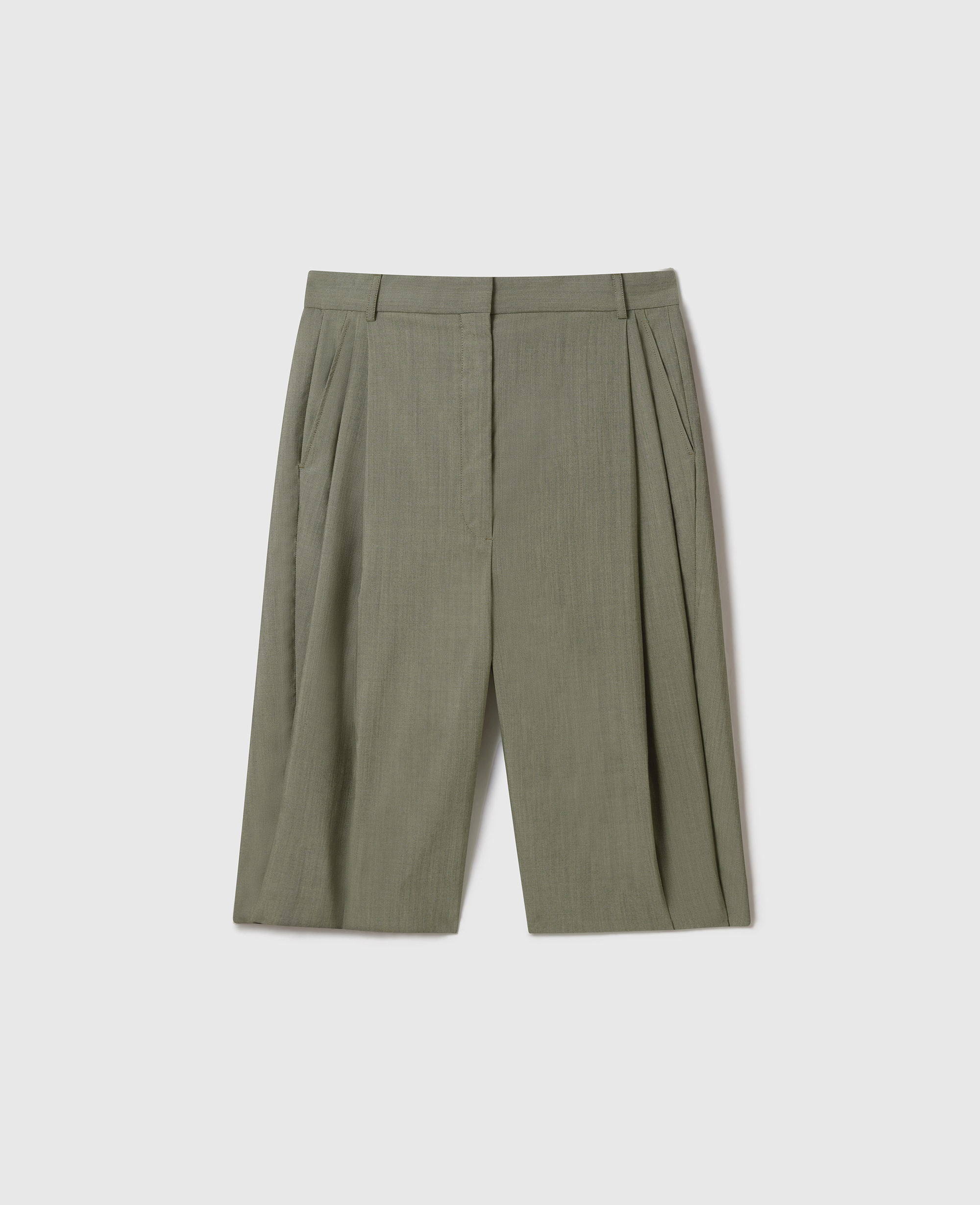 Stella McCartney - Tropical Wide-Leg Bermuda Shorts, , Size: 42
