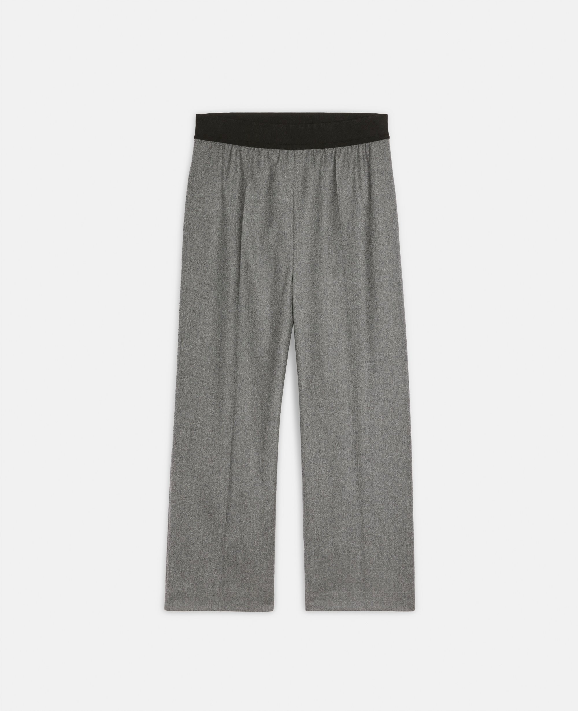 Stella McCartney – Wool Flannel Tailored Trousers, Woman, Heather Grey, Size: 36