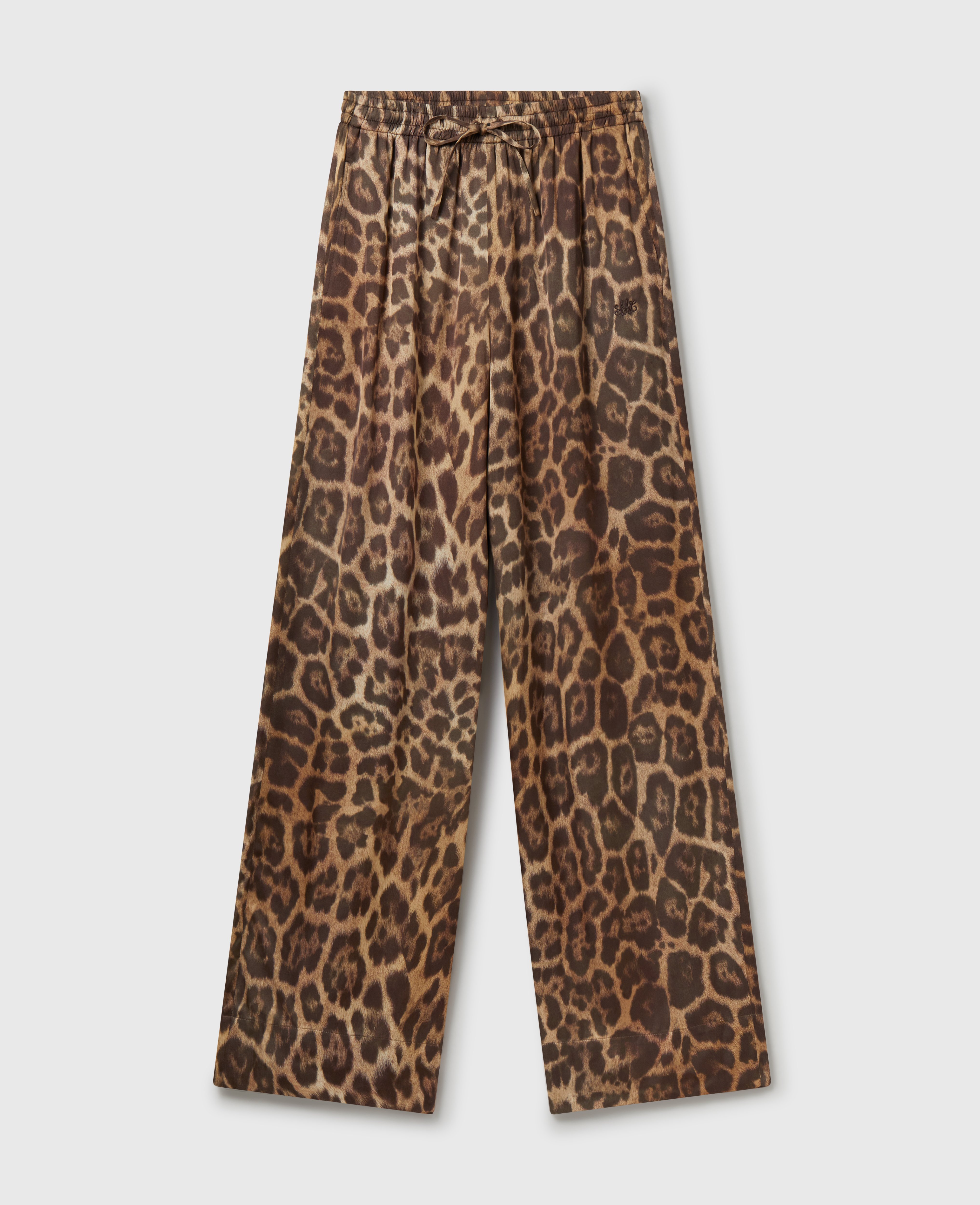 Leopard Straight-Leg Trousers, Woman, , Size: 38 - Stella McCartney - Modalova