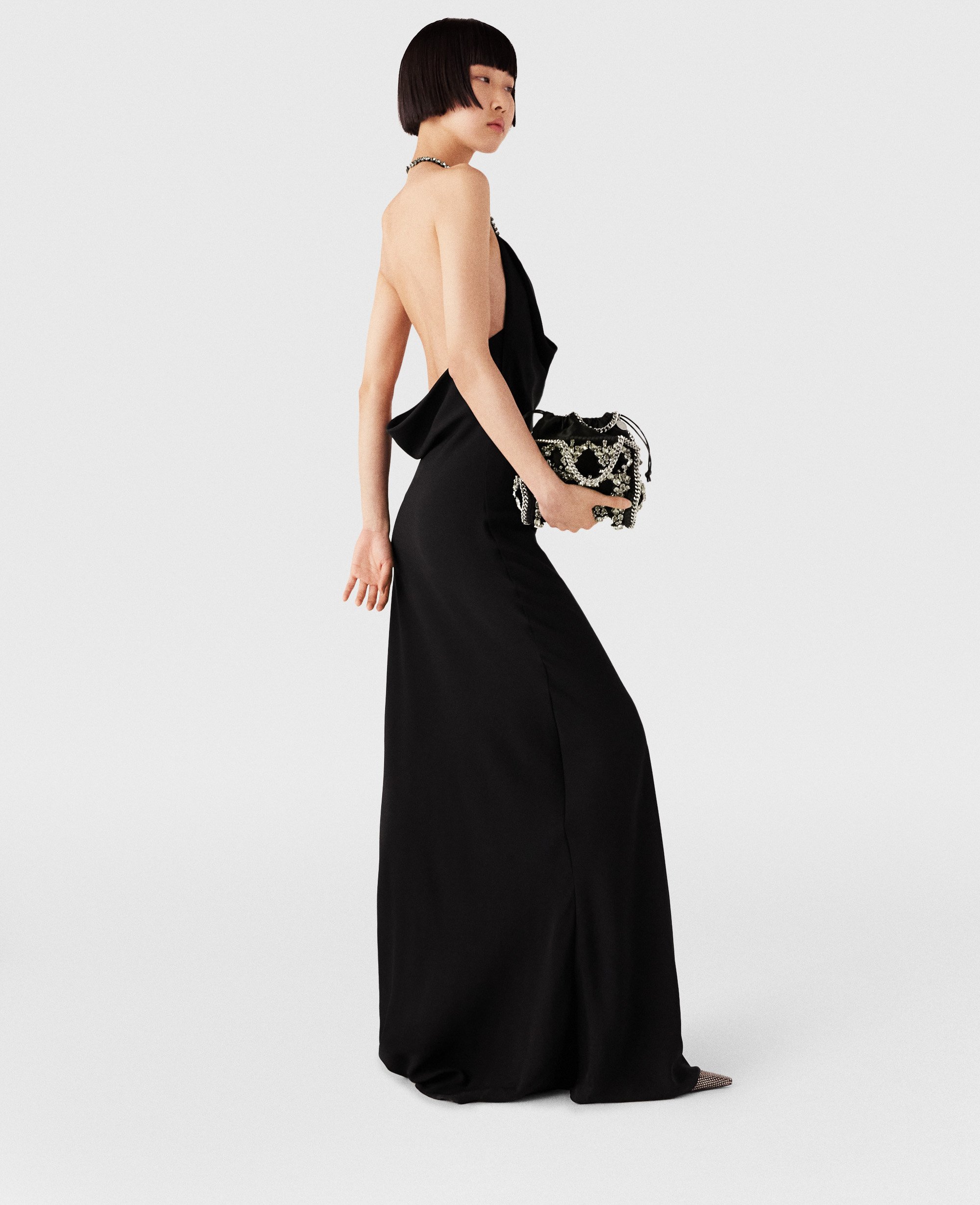 Robe longue dos nu plongeante avec cristaux, , , Taille: 44 - Stella McCartney - Modalova