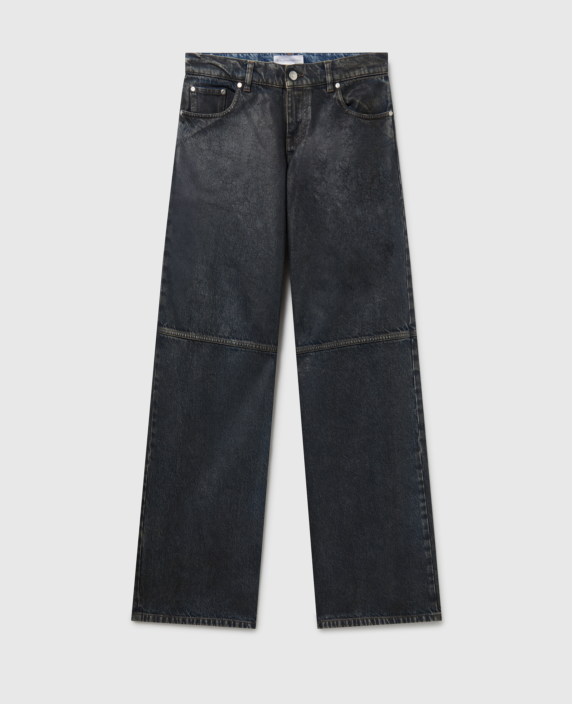 Jean droit en denim avec empiecement effet vieilli, , , Taille: 26 - Stella McCartney - Modalova