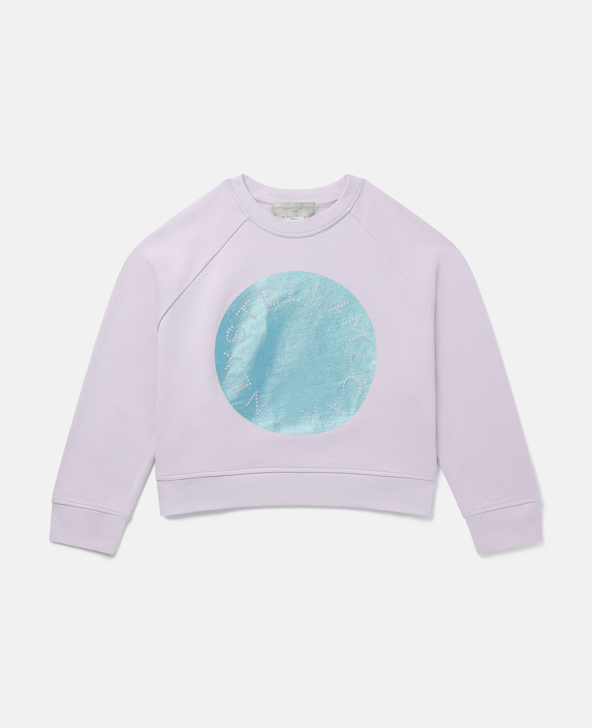 Stella McCartney – Metallic Logo Disc Sweatshirt, Woman, Grey, Size: 5