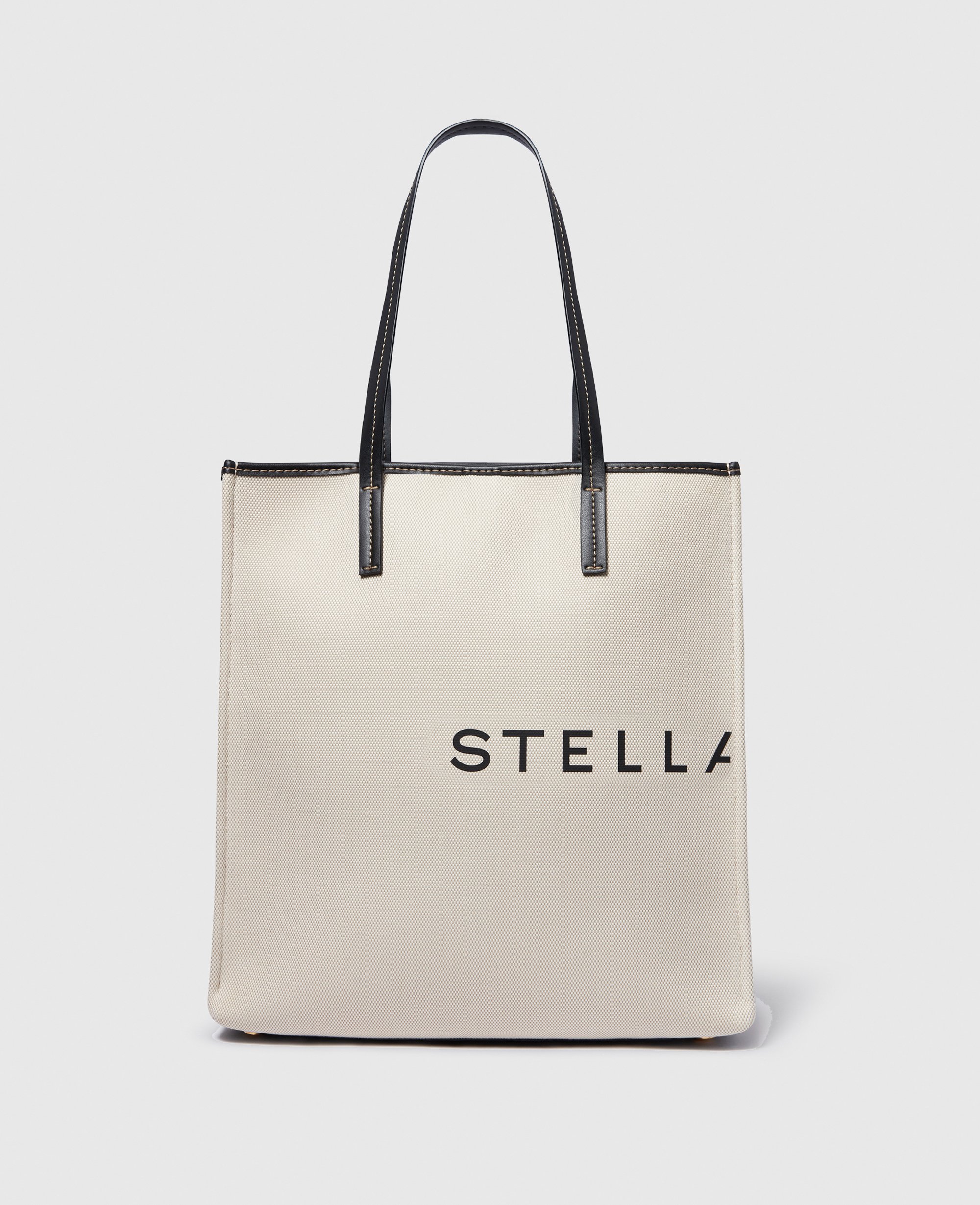 Grand cabas SMC en toile, , Écru et noir - Stella McCartney - Modalova