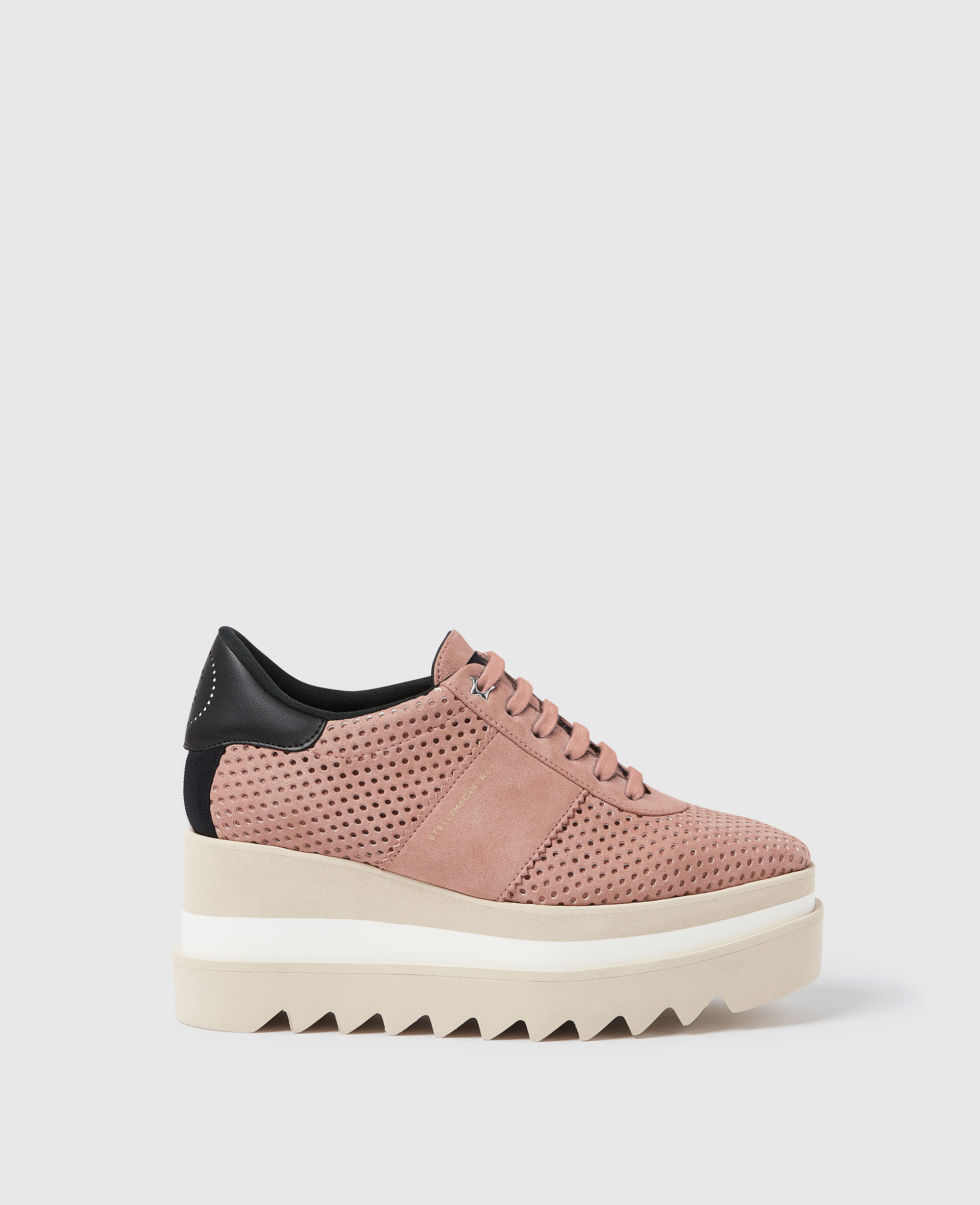 Stella McCartney - Sneak-Elyse Perforated Platform Sneakers, , Size: 40
