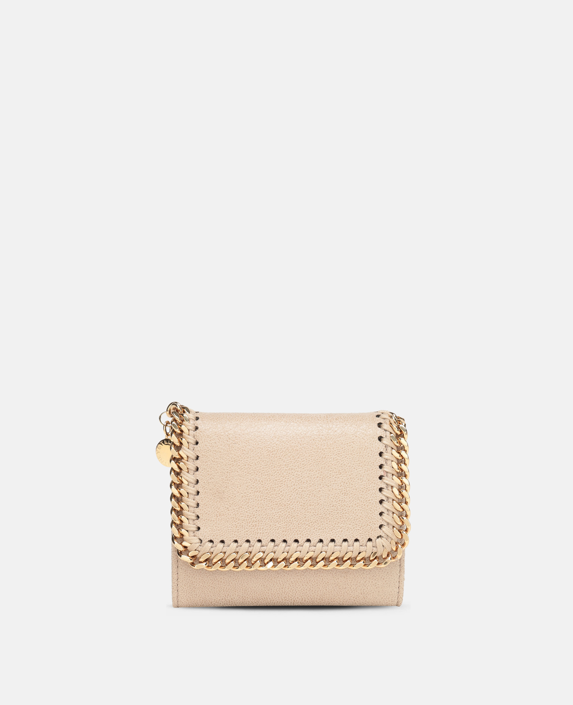 Stella Mccartney Falabella Small Flap Wallet In Butter Cream