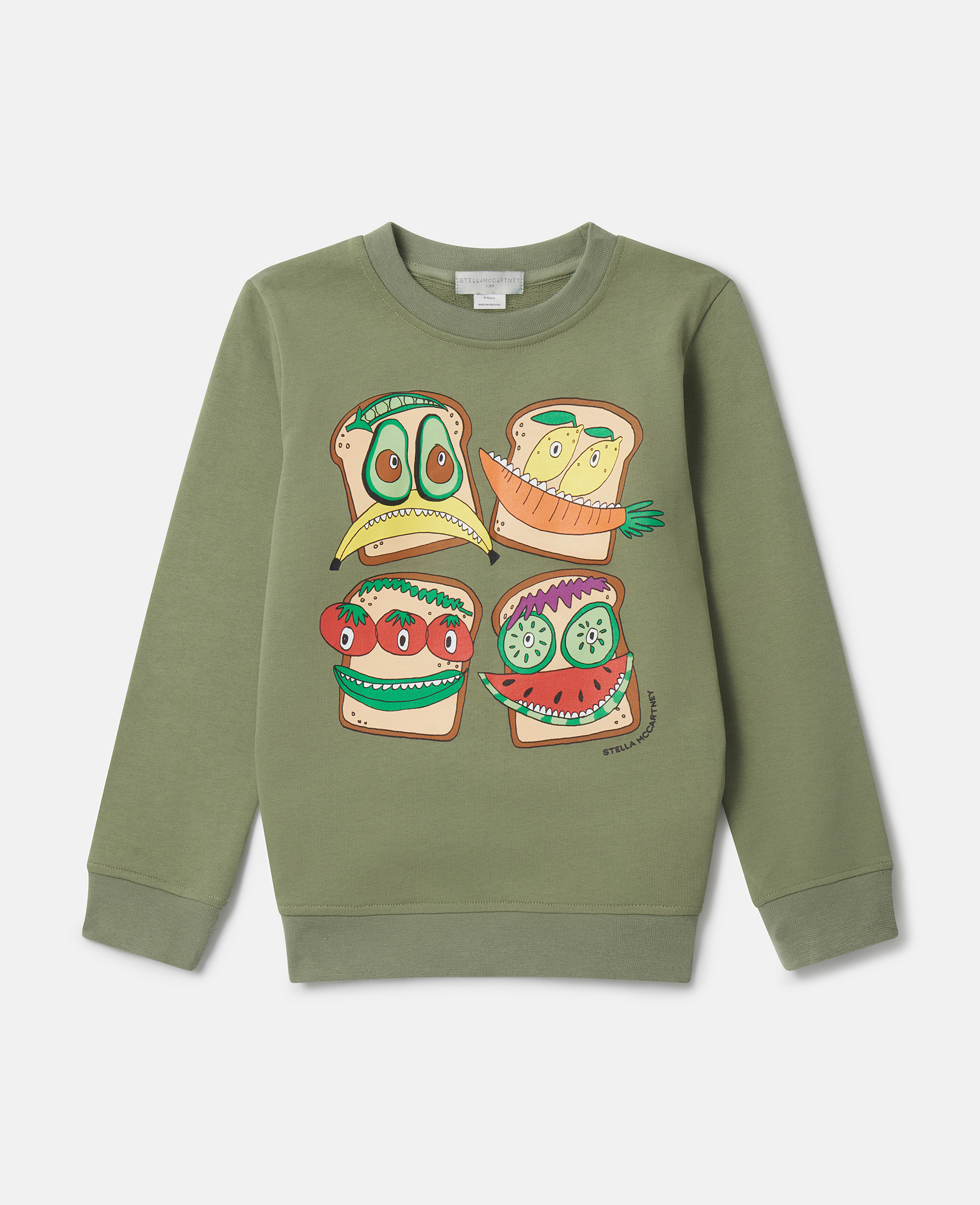 Stella McCartney – Veggie Sandwich Sweatshirt, Woman, Khaki, Size: 8