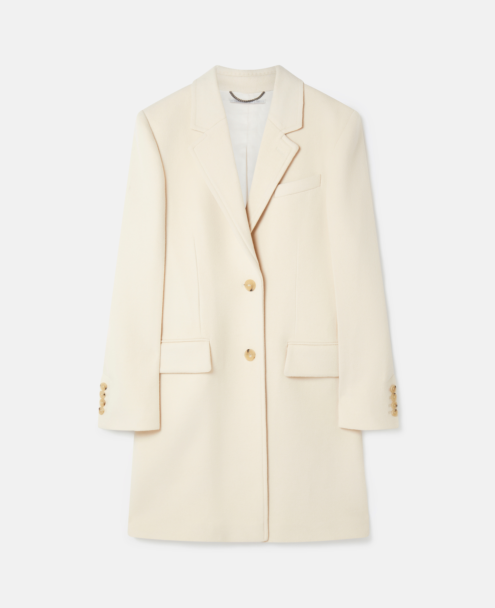 Stella Mccartney Structured Single-breasted Coat In Neutral