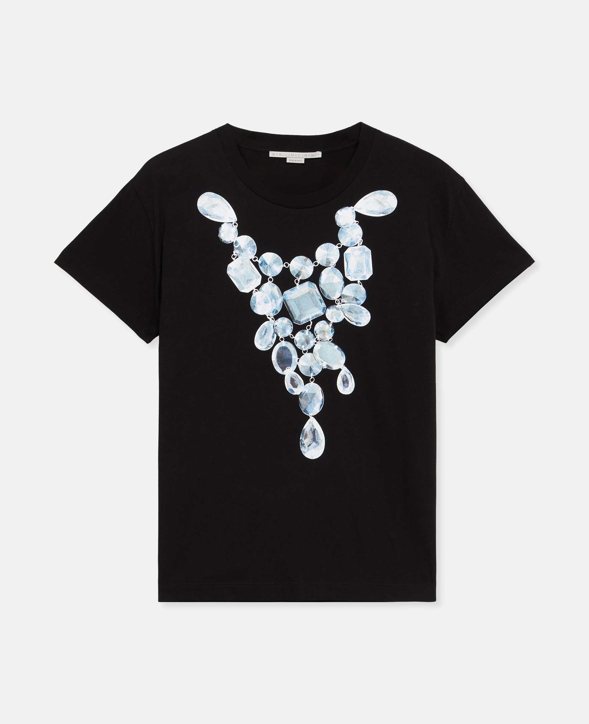 Stella McCartney – Diamond Graphic Printed T-Shirt, Woman, Midnight Black, Size: XXS