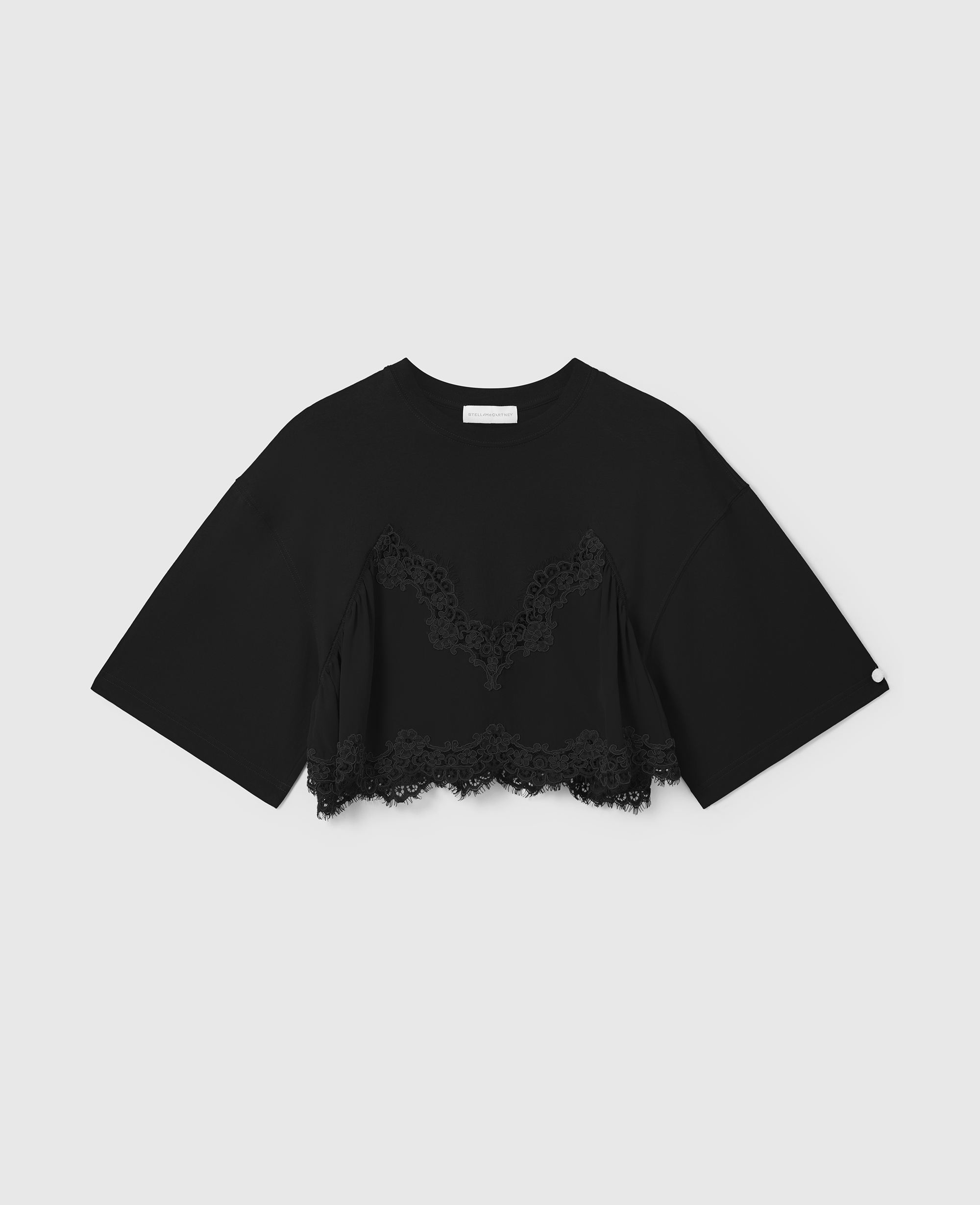 T shirt court avec empiecement en dentelle, , , Taille: M - Stella McCartney - Modalova