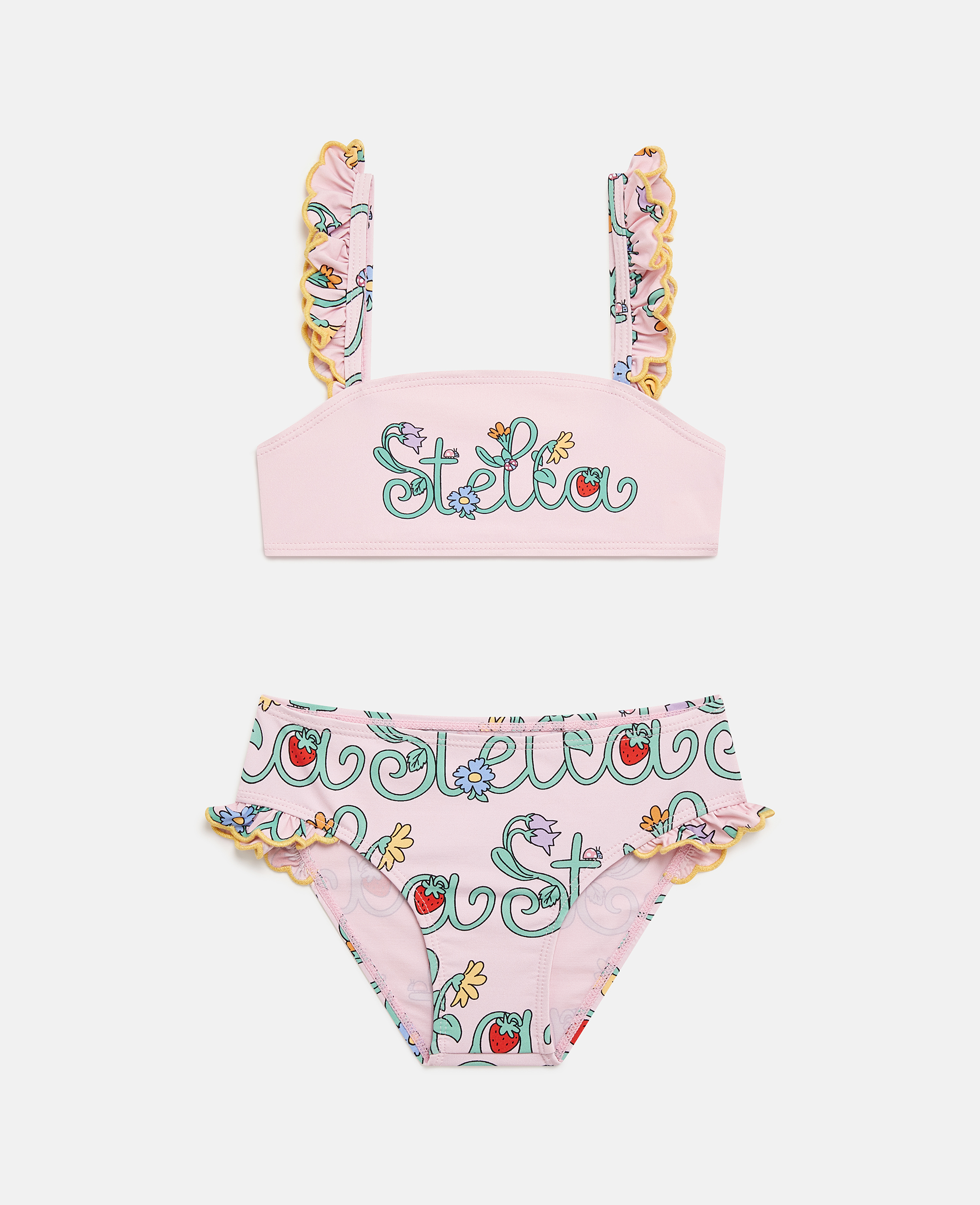 Stella McCartney - Stella Vine Print Bikini, Woman, Pink/Multicolor, Size: 3