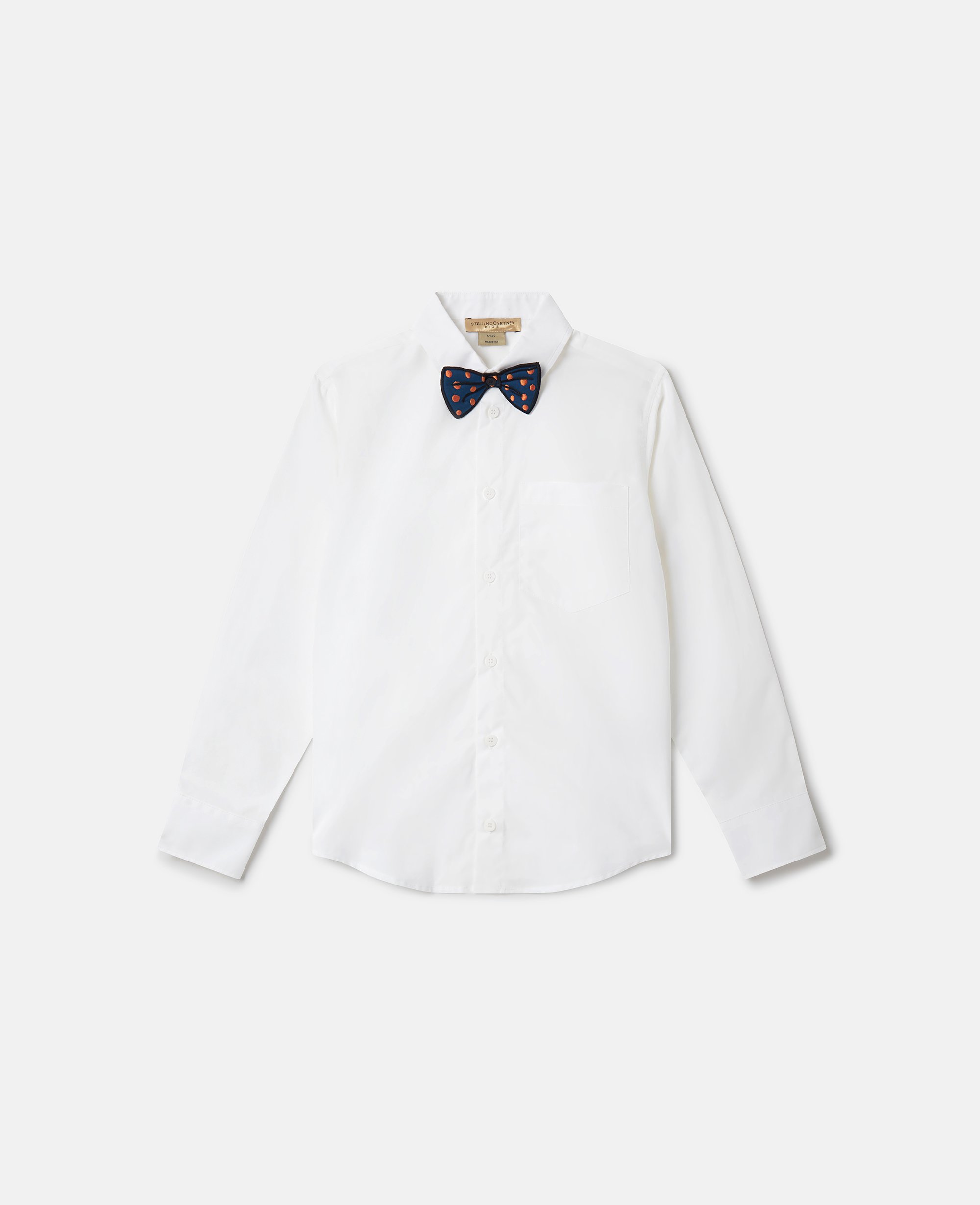 Stella McCartney – Oxford Shirt with Bowtie, Woman, White, Size: 14