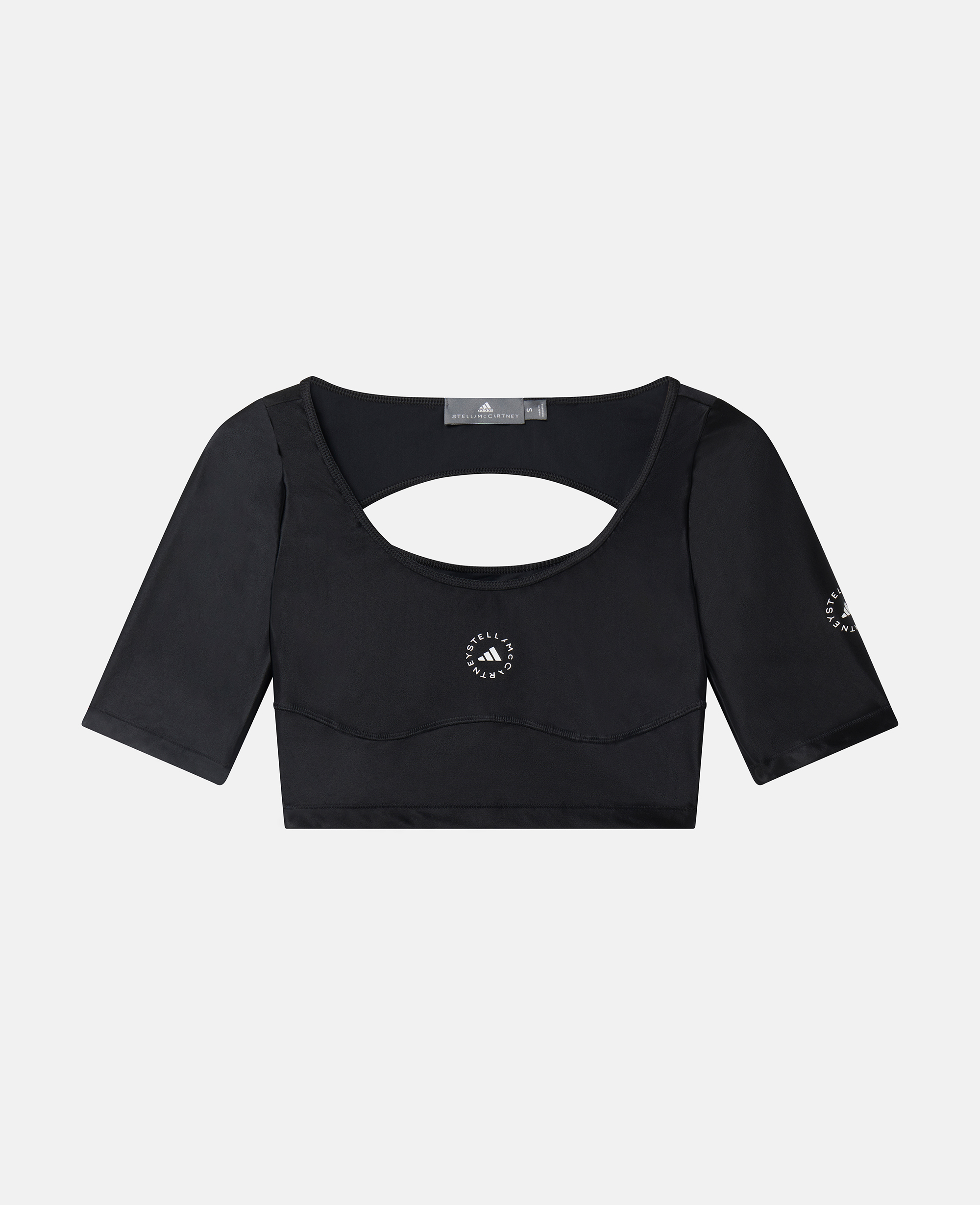 Stella McCartney – TruePurpose Scoop Neck Crop Top, Woman, Black, Size: XL