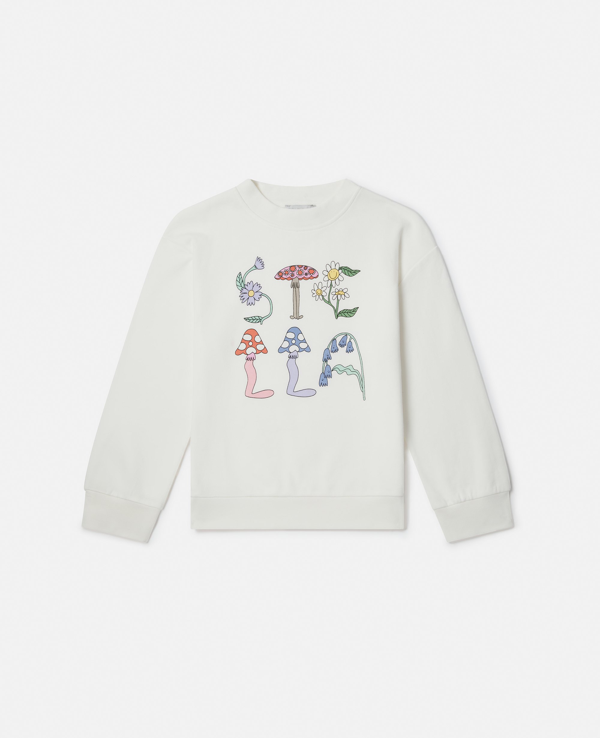 Stella Woodland Lettering Crewneck Sweatshirt, , Size: 10 - Stella McCartney - Modalova
