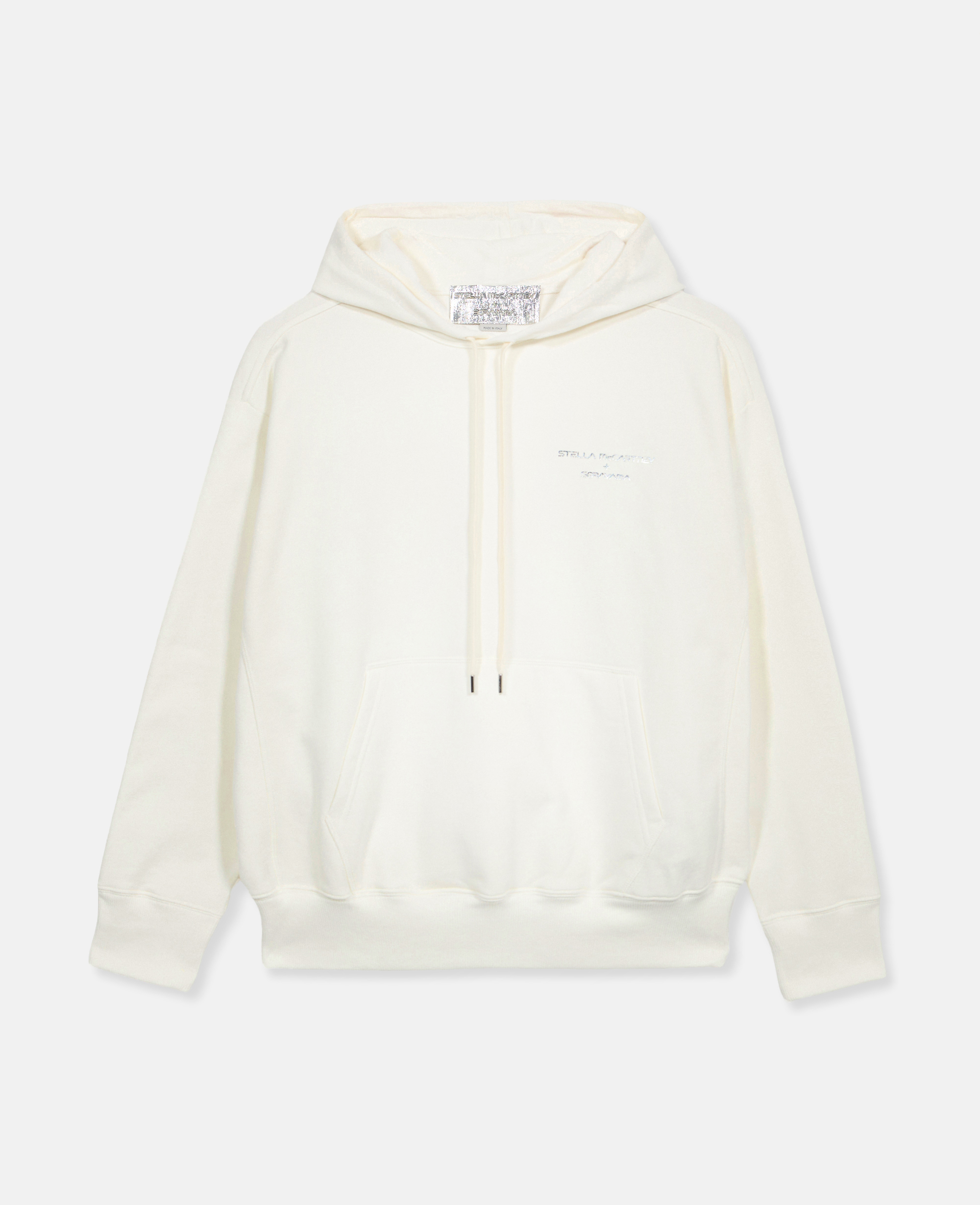 Stella McCartney – Sexy Robot Print Organic Cotton Hoodie, Woman, Natural, Size: M