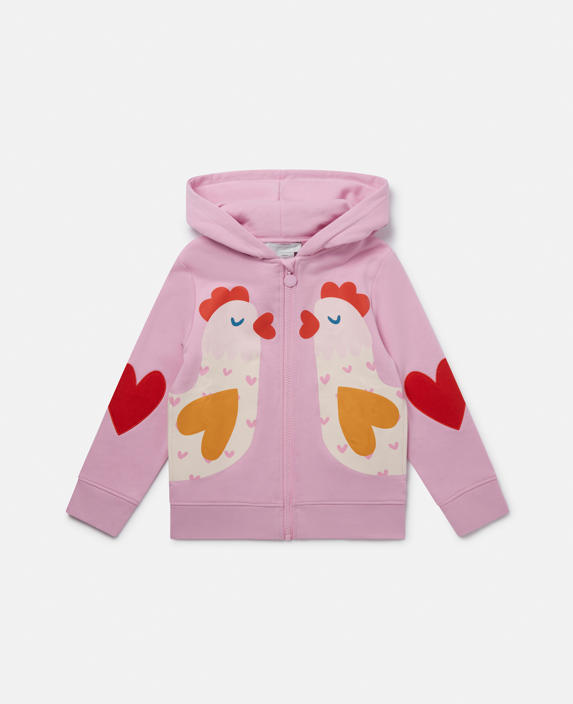 STELLA MCCARTNEY CHICKEN GRAPHIC ZIPPER SWEATSHIRT
