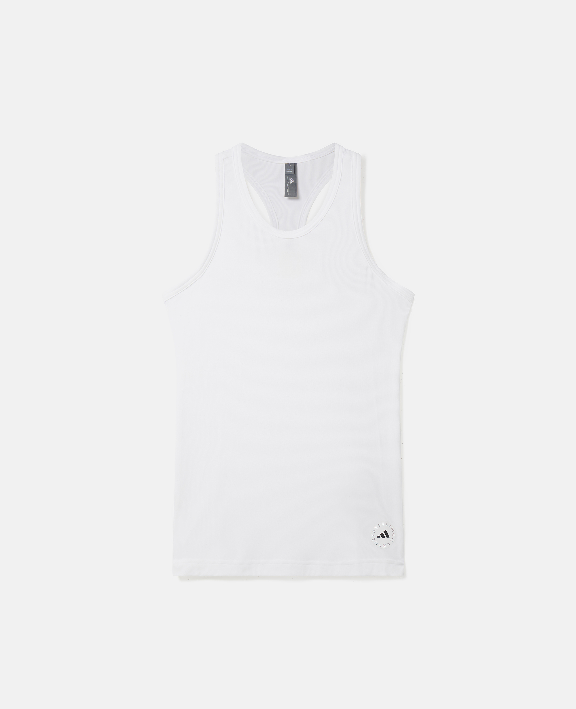 Stella McCartney – TrueCasuals Sportswear Rib Racerback Tank Top, Woman, White, Size: M