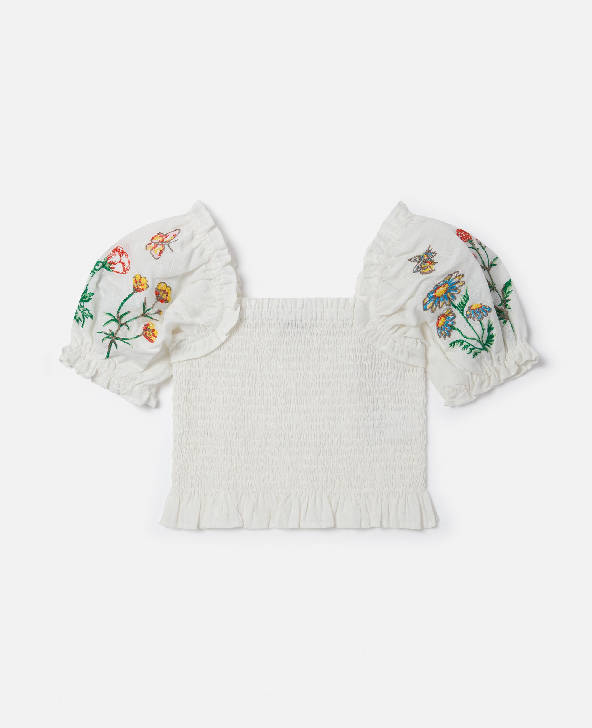 Flower Embroidered Short Sleeve Top, , Size: 2 - Stella McCartney - Modalova