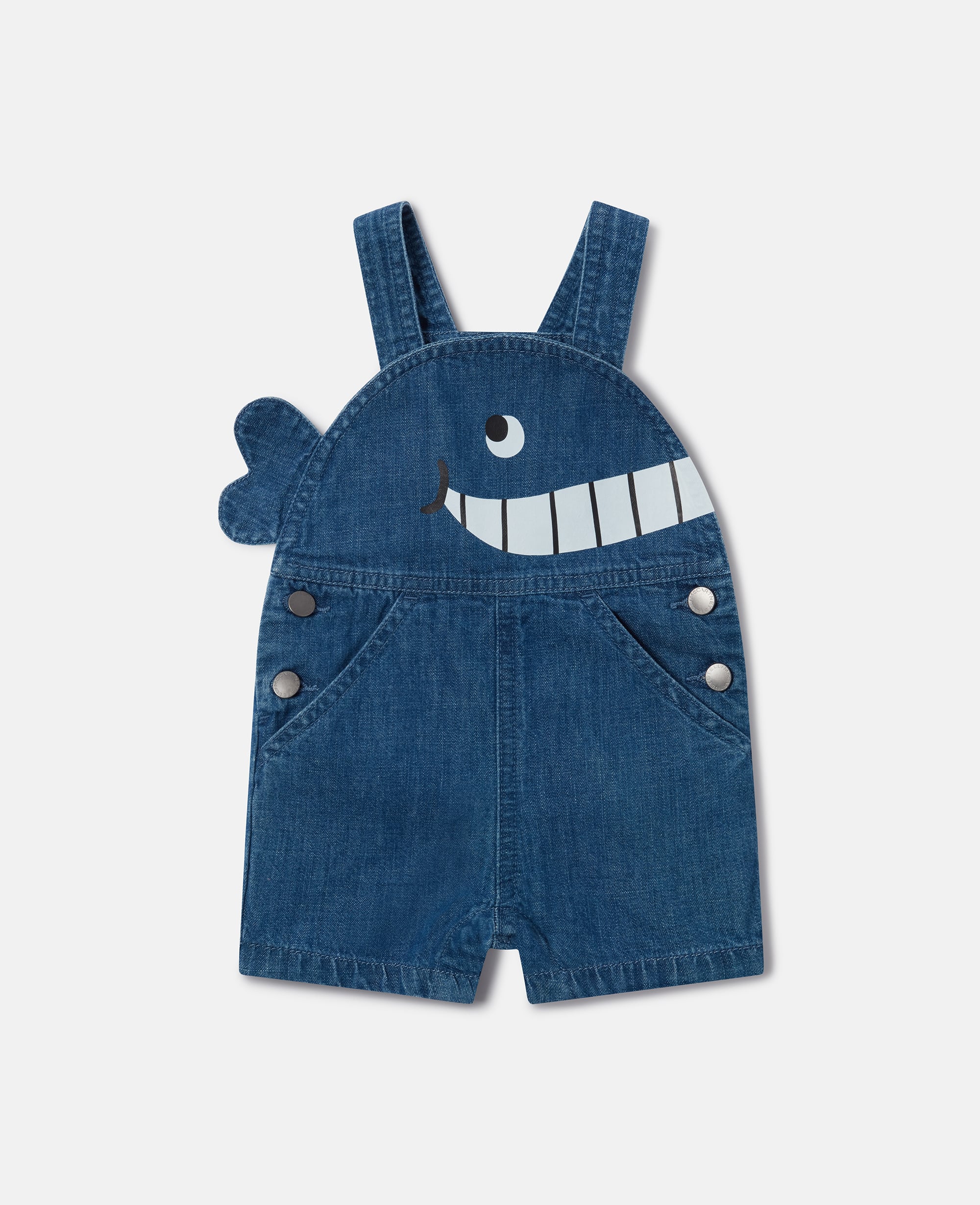 Stella McCartney - Whale Motif Denim Dungarees, , Size: 9m