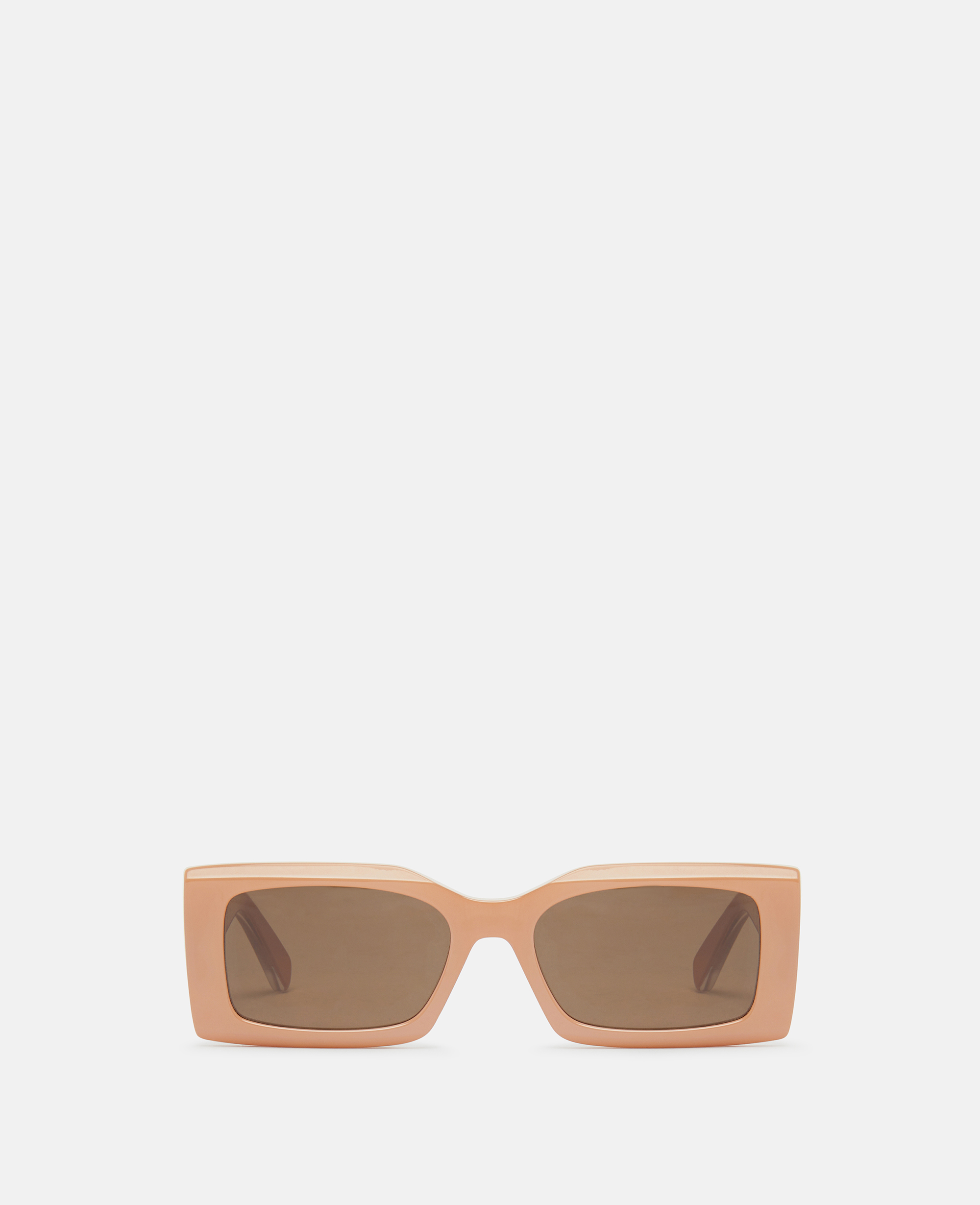 Stella Mccartney Rectangular Sunglasses In Shiny Opaline Nude