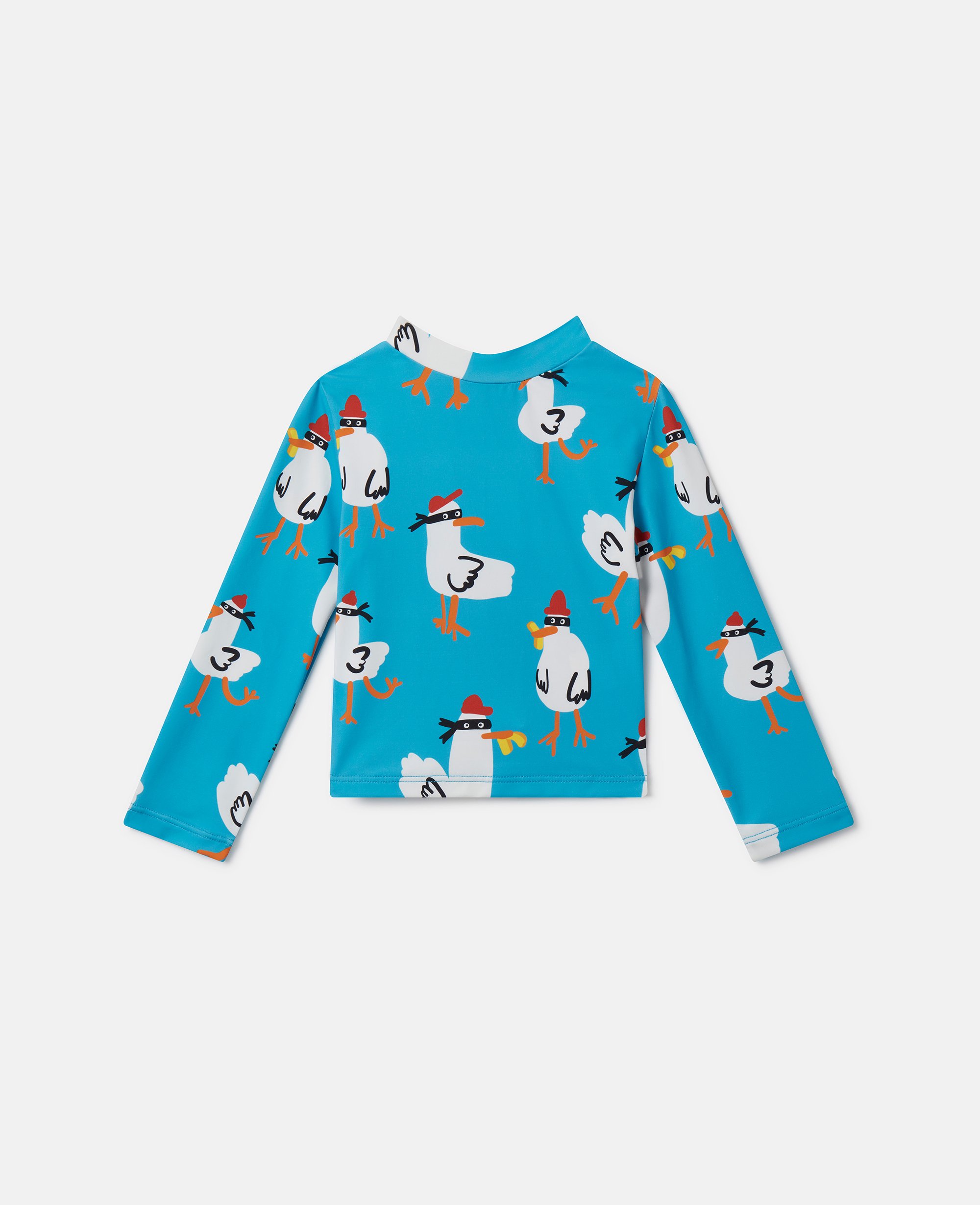 Stella McCartney – Seagull Bandit Rash Top, Woman, Turquoise, Size: 36m