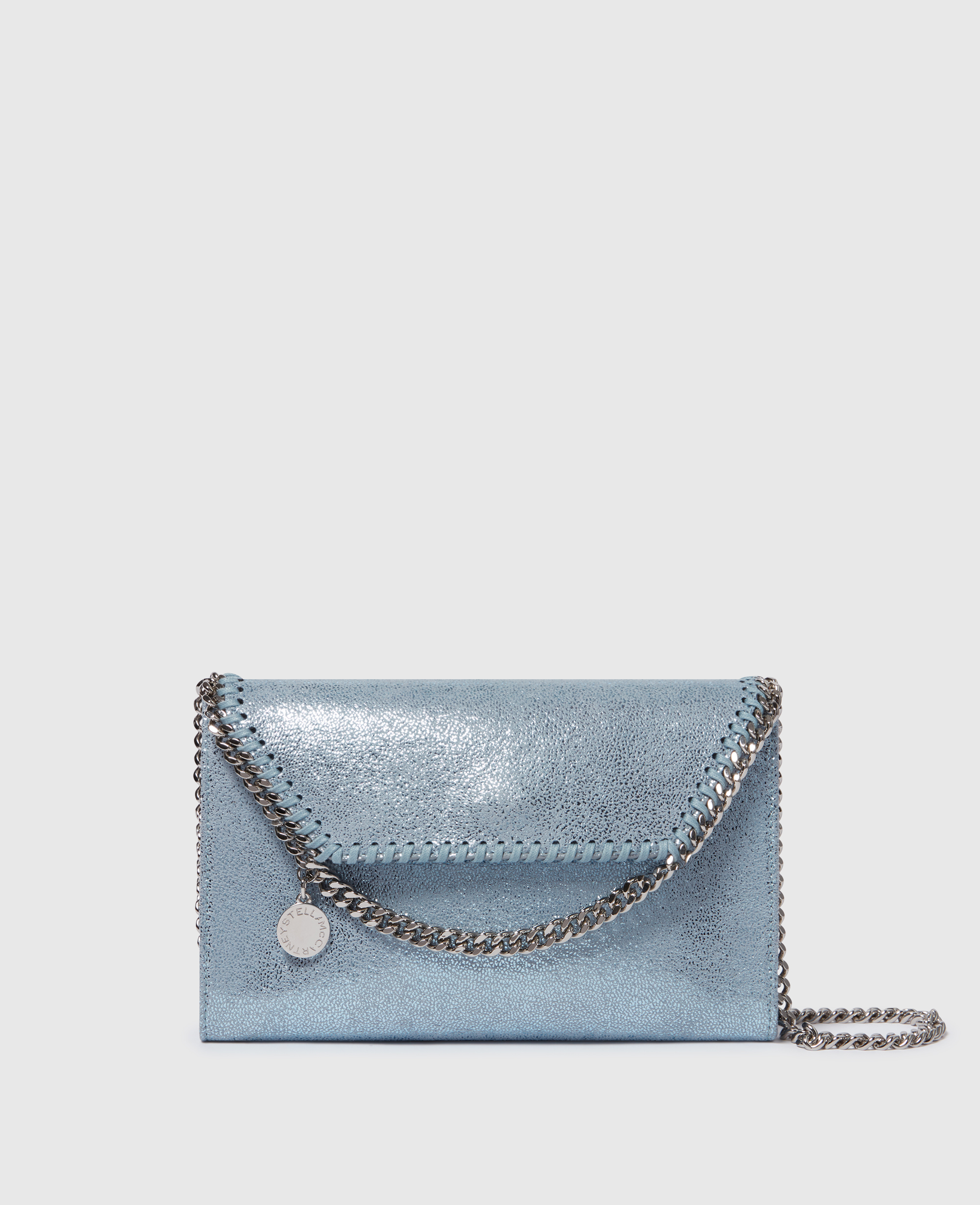 Women Sapphire blue Falabella Wallet on Chain | Stella McCartney US