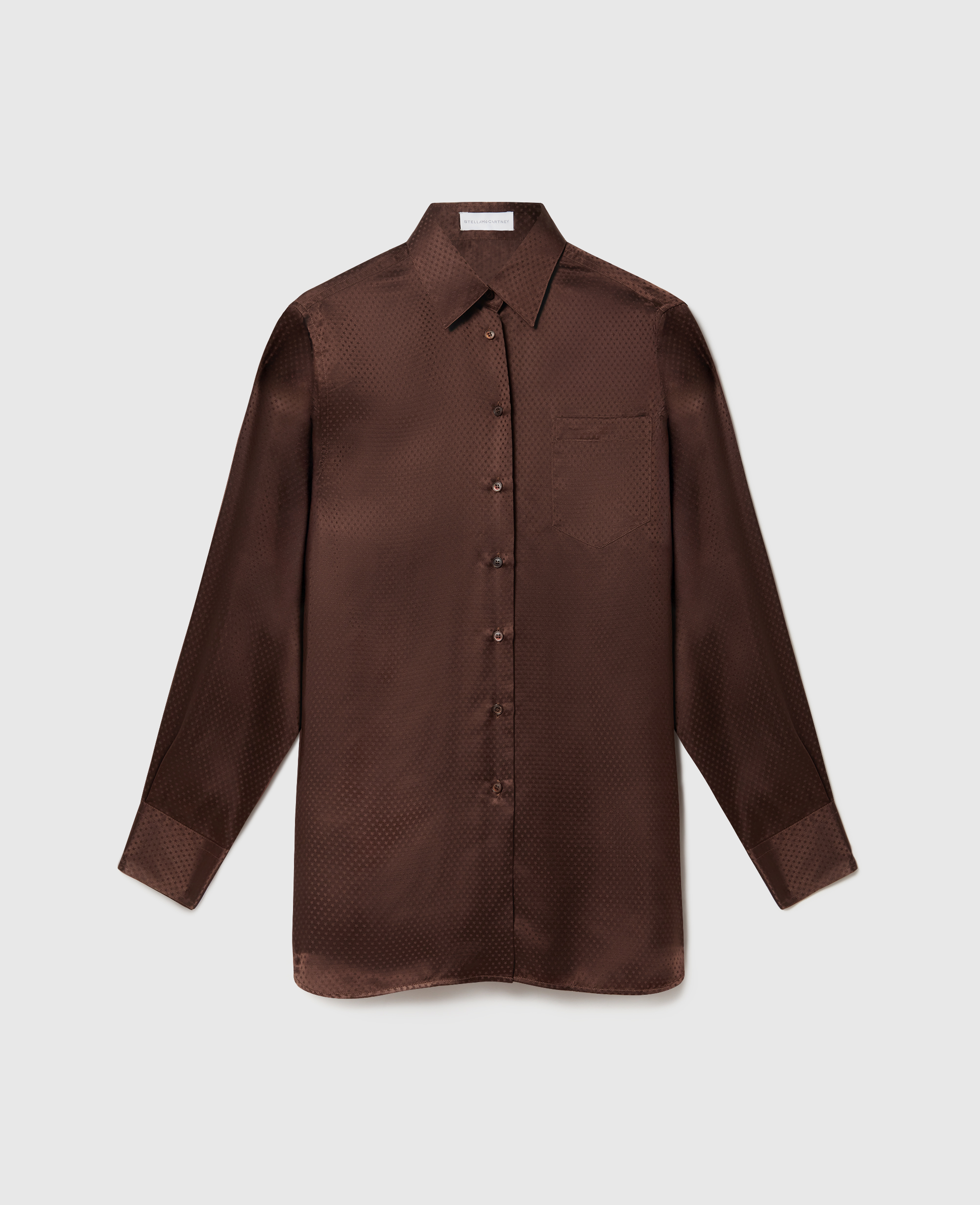 Stella McCartney - Hemd aus Seidenjacquard mit Sternenmuster, , Größe: 40