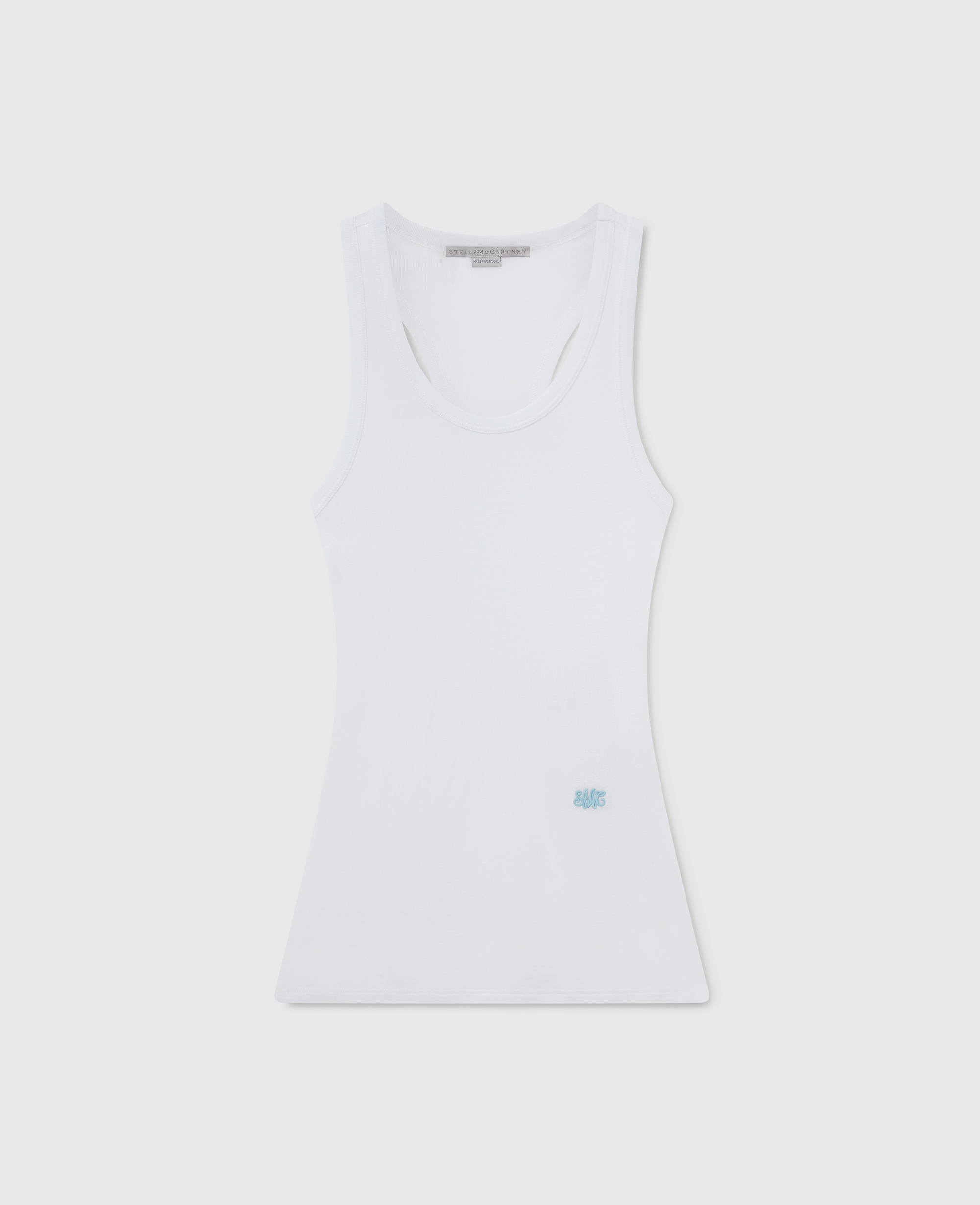 Stella McCartney - Ribbed Jersey Tank Top, Woman, Weiß, Size: XXS
