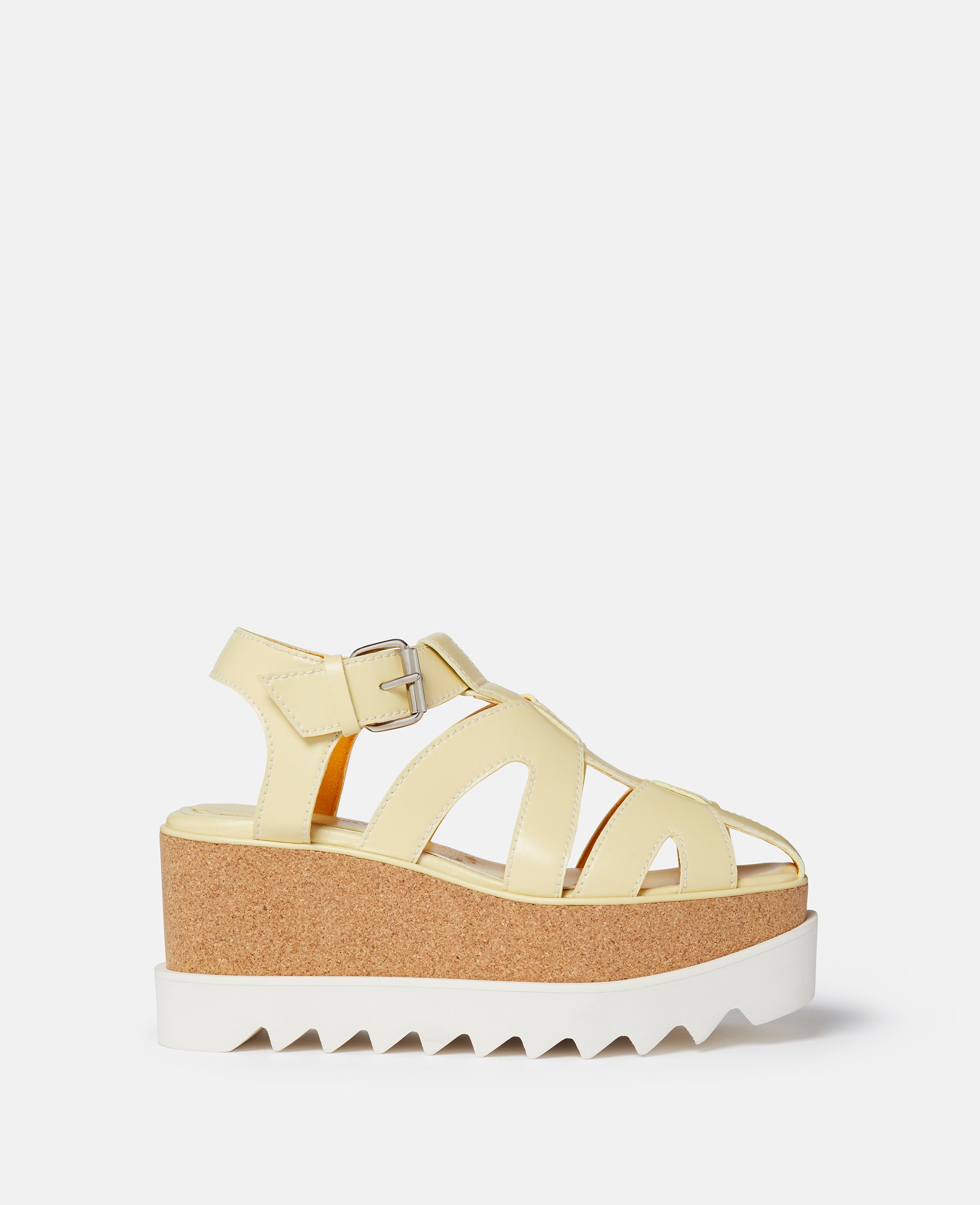 Stella Mccartney Elyse Veuve Clicquot Platform Sandals In Citron