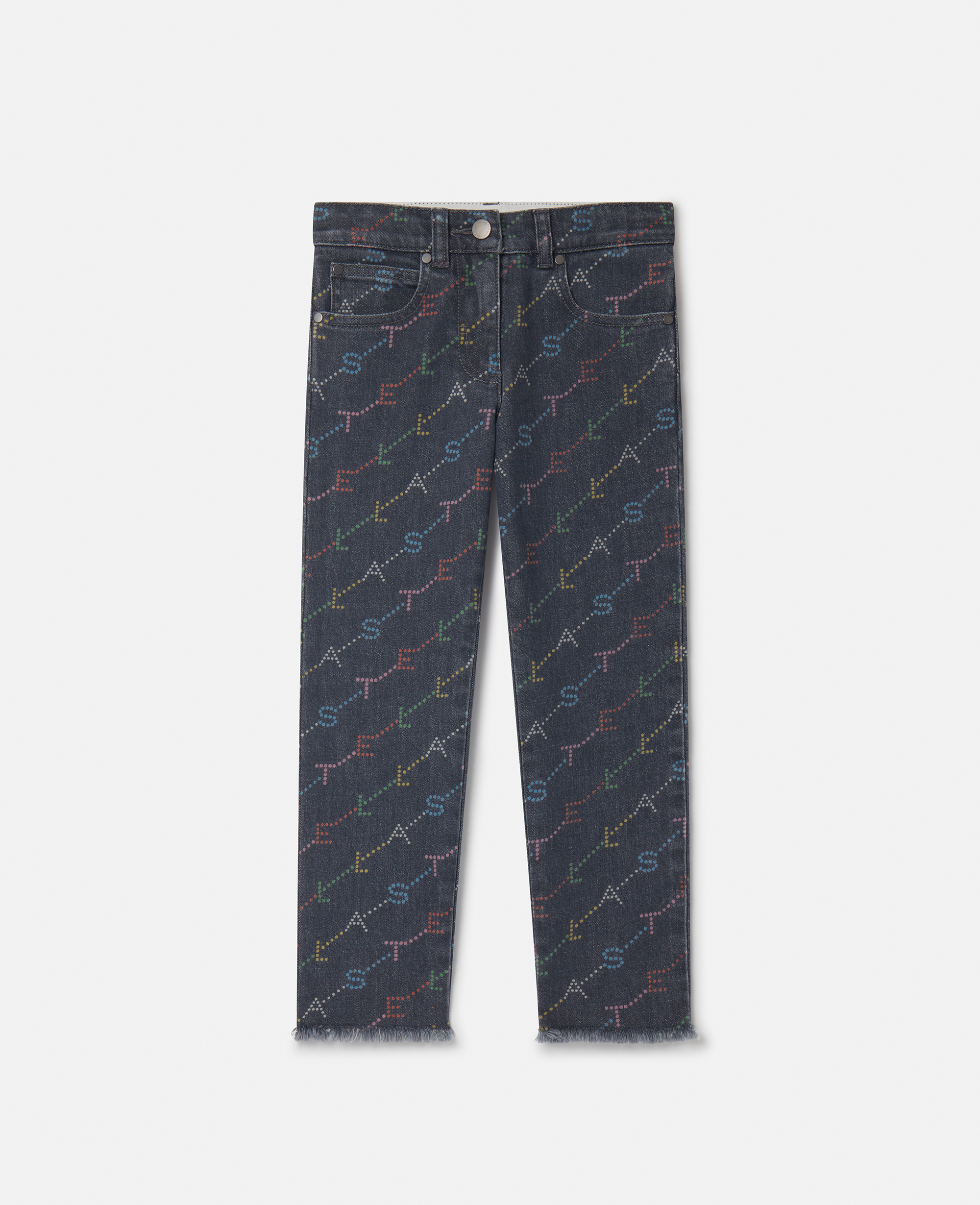 Logo Pattern Denim Jeans, Woman, , Size: 6 - Stella McCartney - Modalova