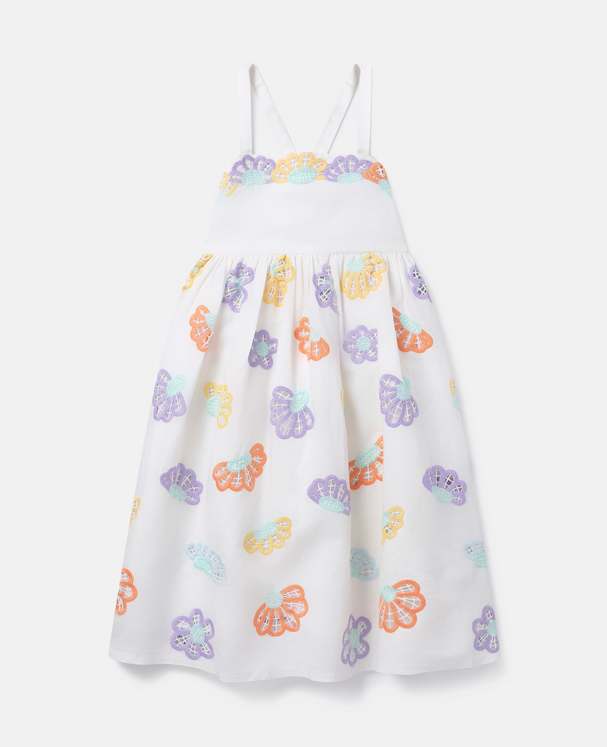 Stella McCartney – Floral Broderie Anglaise Cami Dress, Woman, Ivory, Size: 2