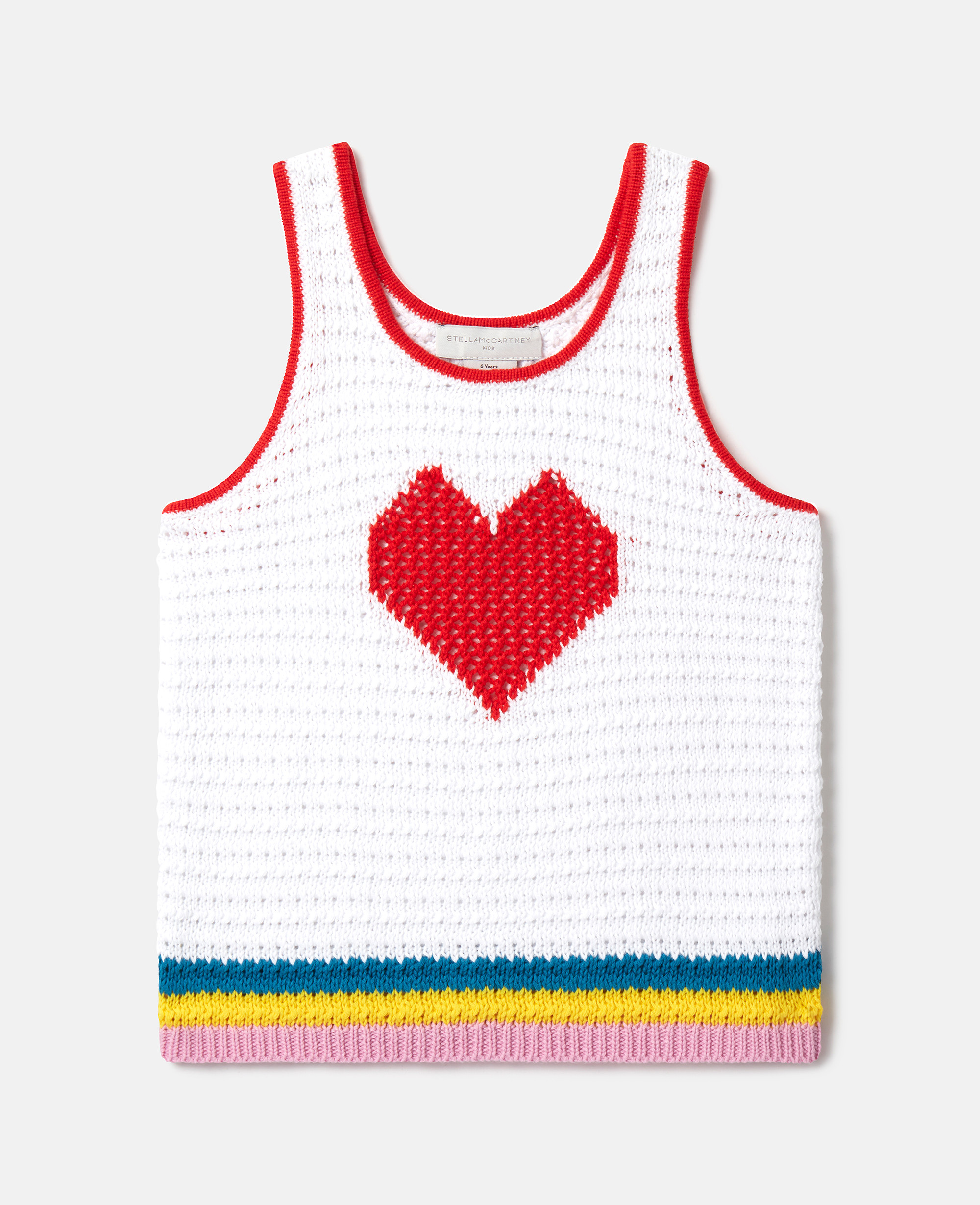 Shop Stella Mccartney Heart Crocheted Tank Top In White