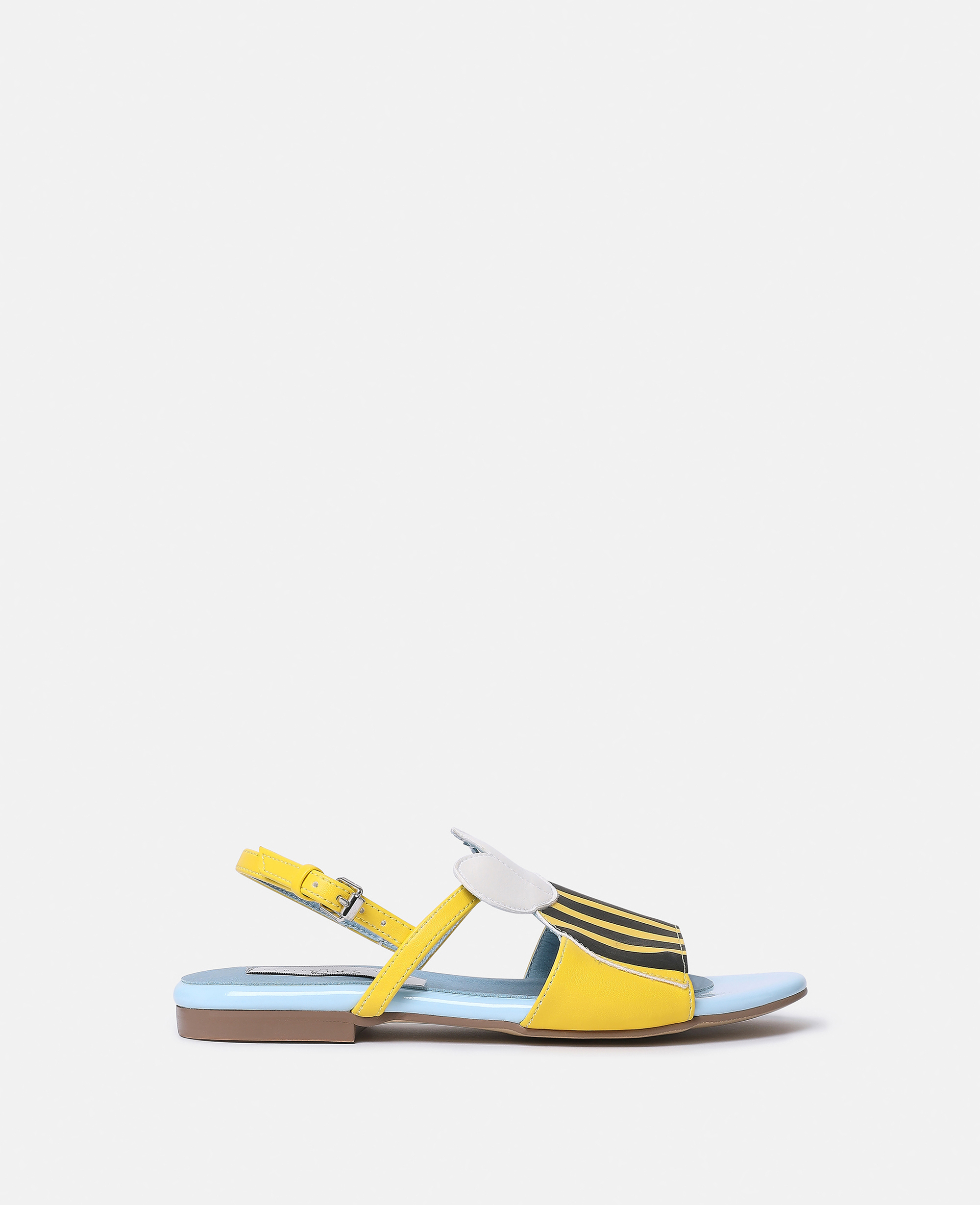 Shop Stella Mccartney Bumblebee Slingback Sandals In Yellow