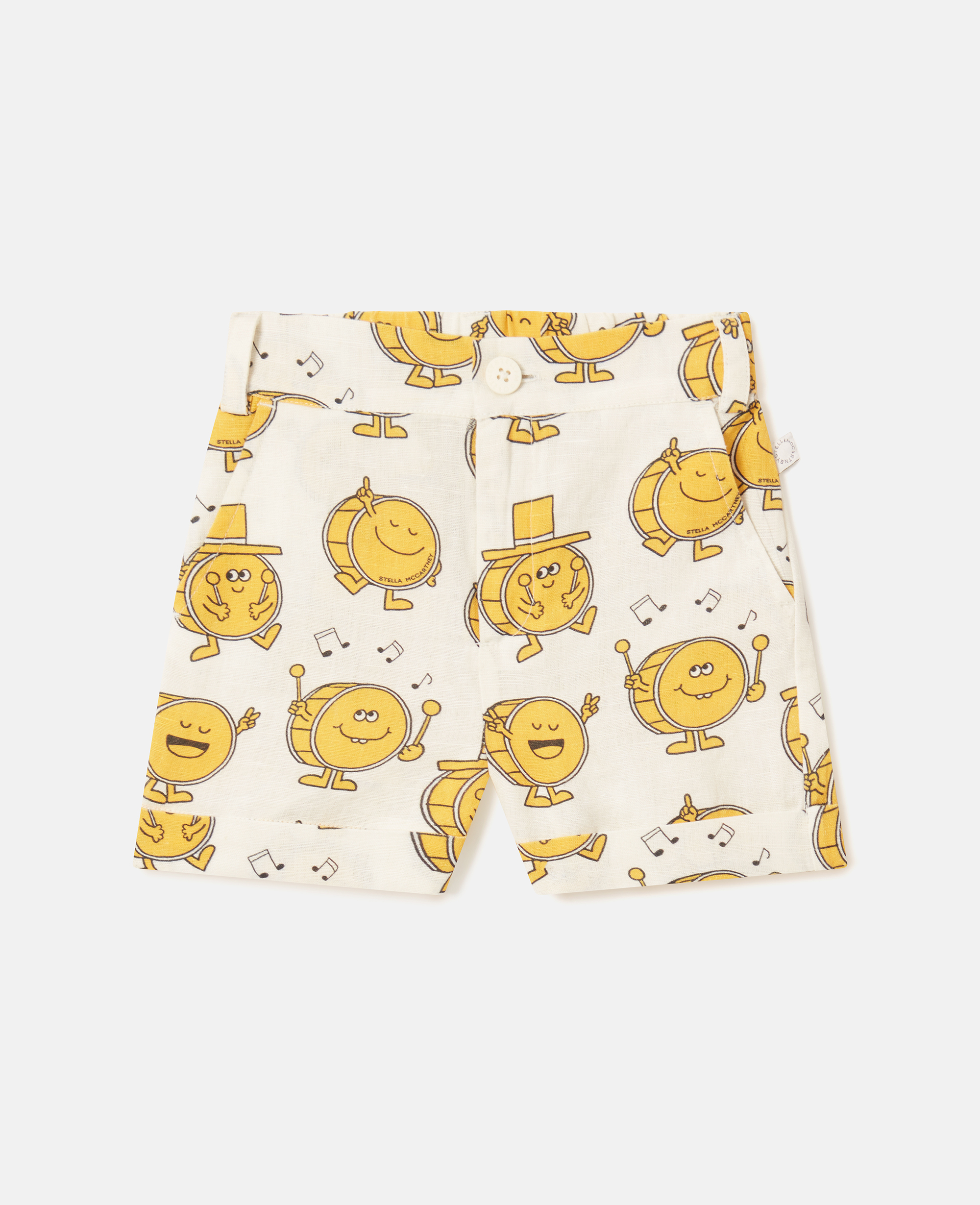 Stella McCartney - Drum Print Shorts, Woman, Ivory/Multicolour, Size: 9m