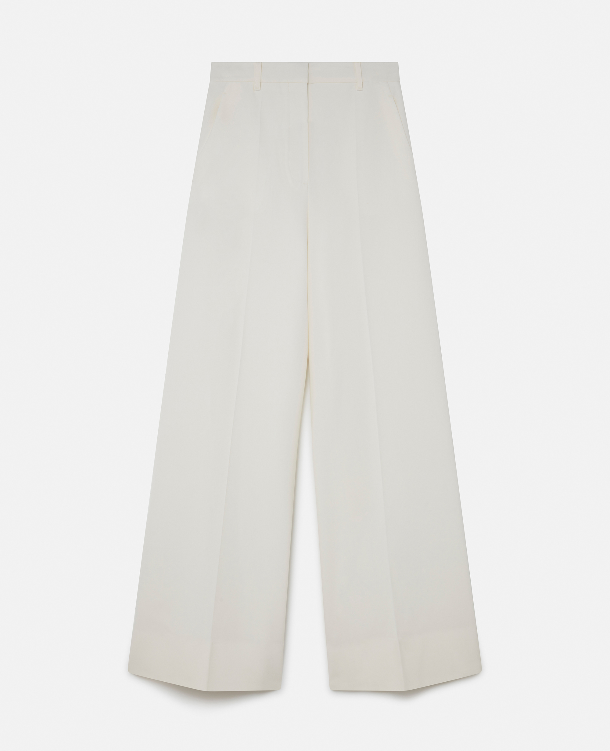 Stella Mccartney Women's Wool Flared Trousers In Cream White