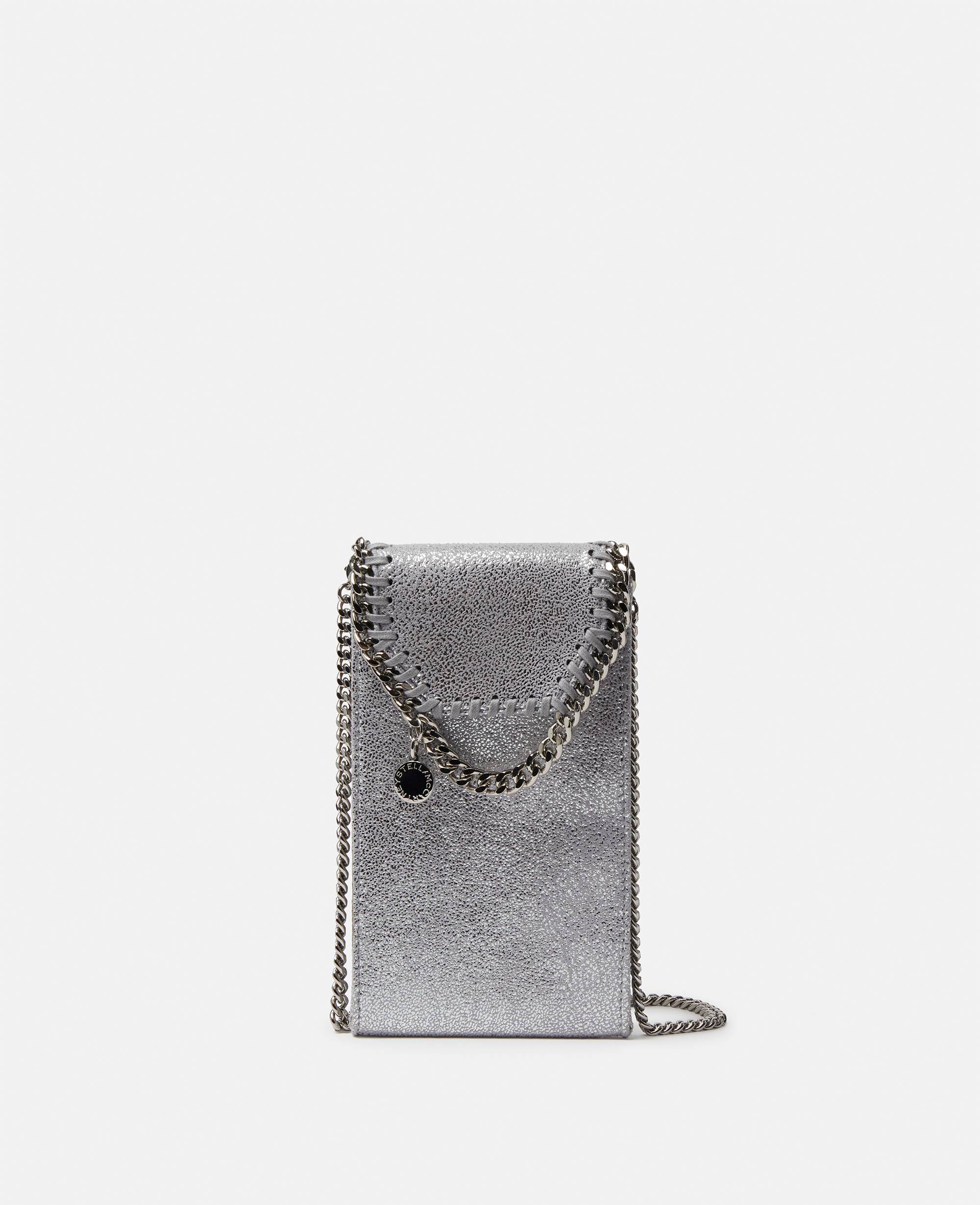 Stella Mccartney Falabella Crossbody Phone Pouch In Gray