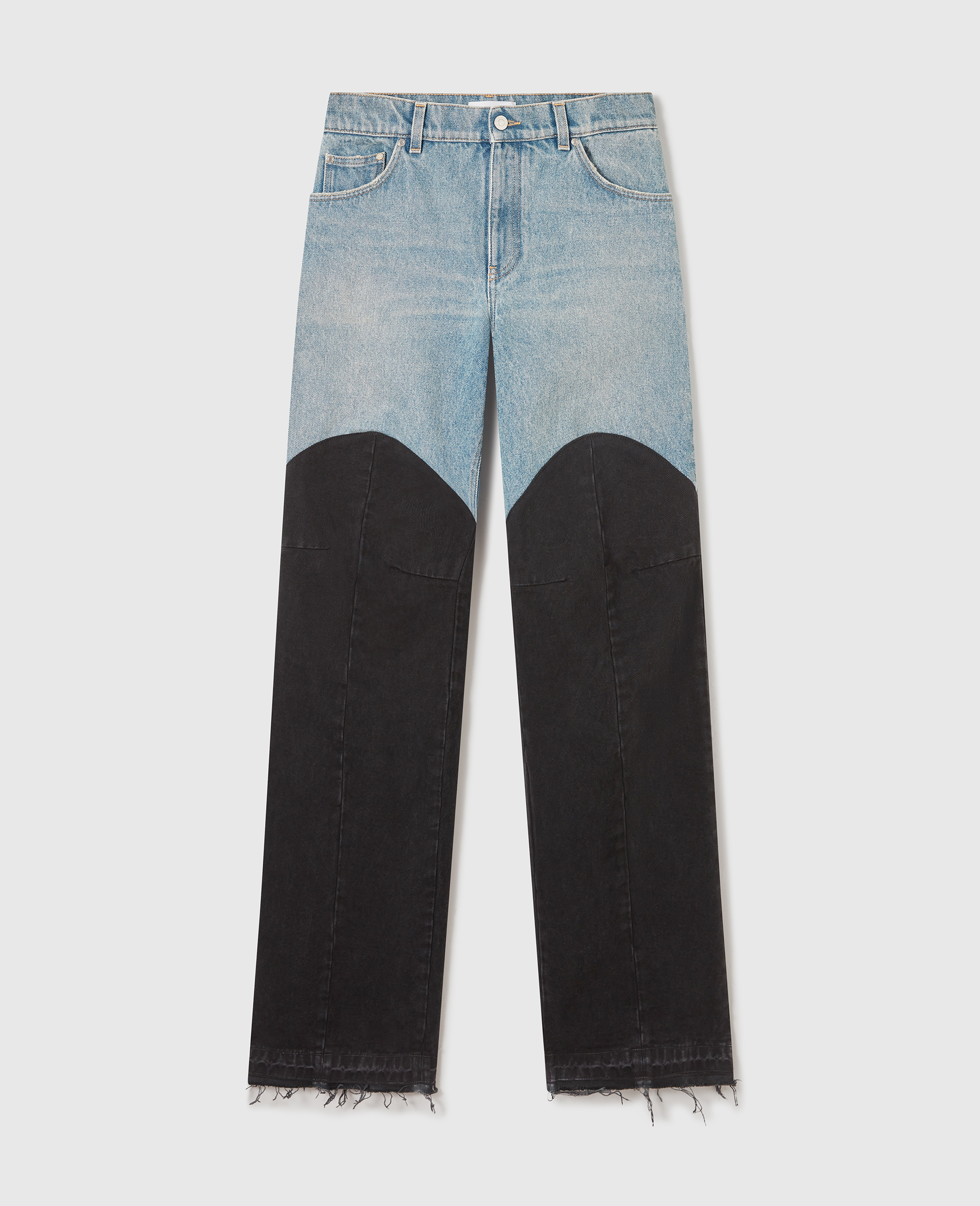 Stella McCartney - Patchwork Panel Denim Jeans, Woman, Blue, Size: 28
