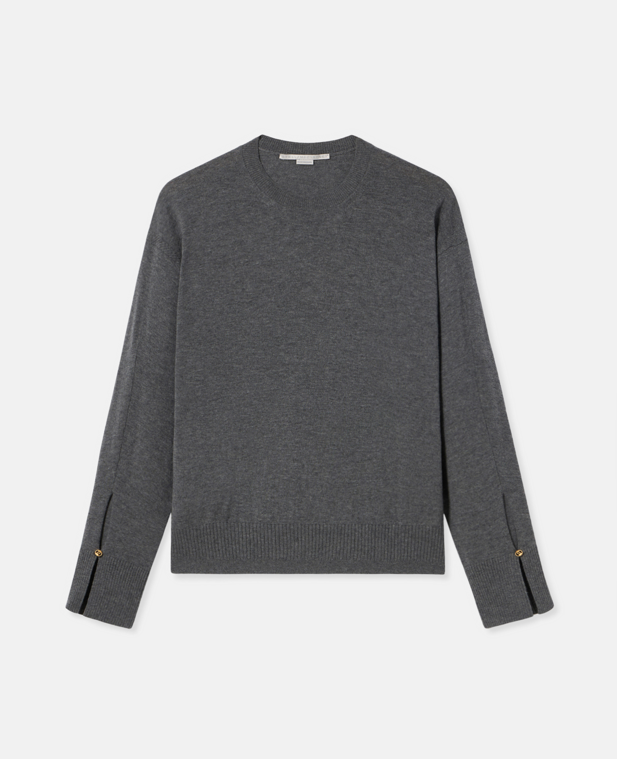 Stella Mccartney Stella Iconics Split Cuff Jumper In Grey